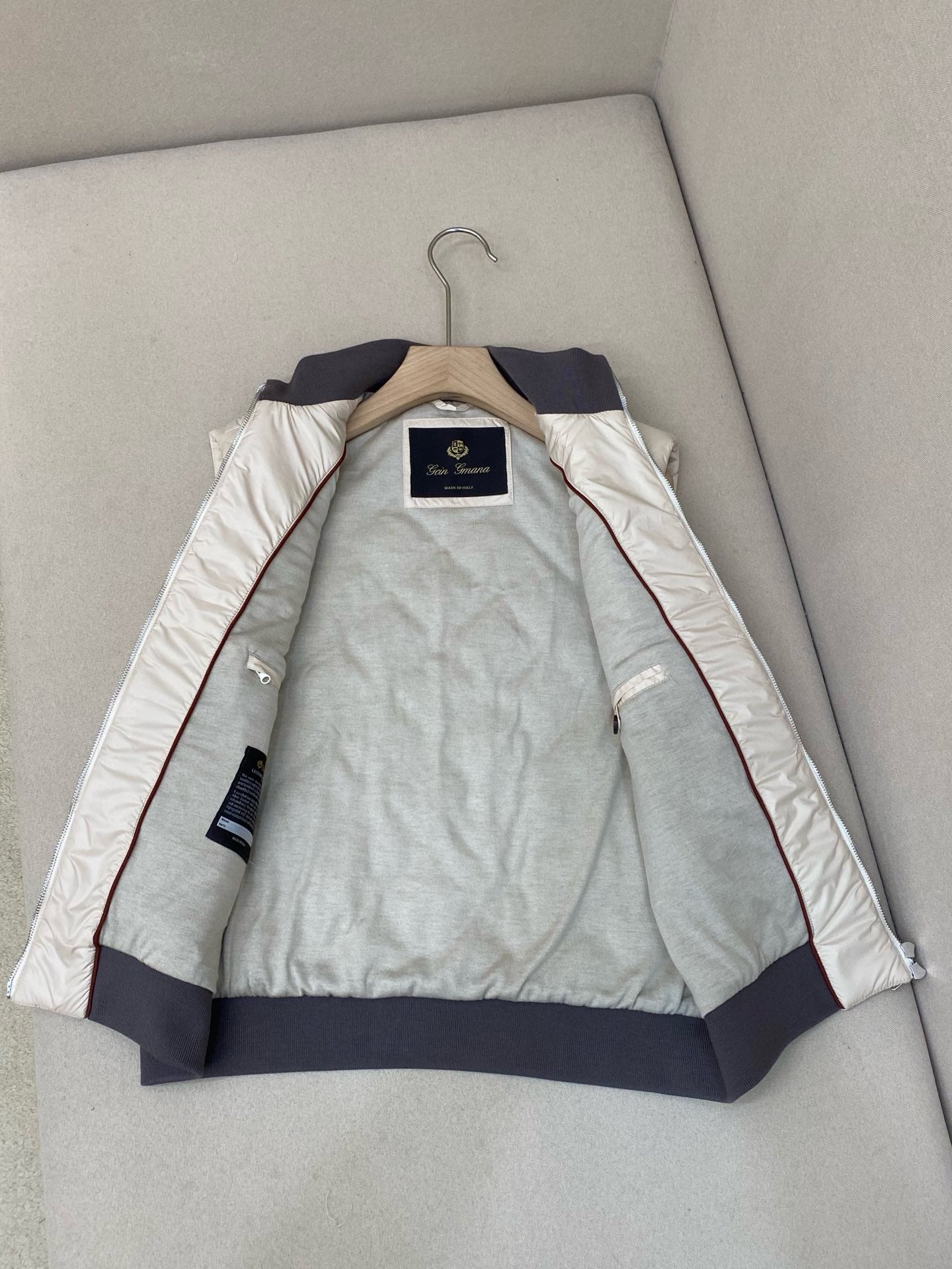 Dark Blue and Beige Vest