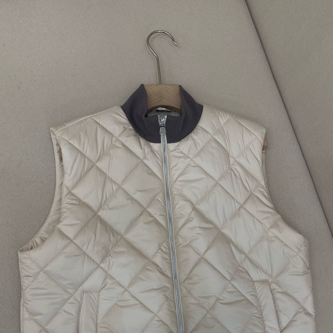 Dark Blue and Beige Vest