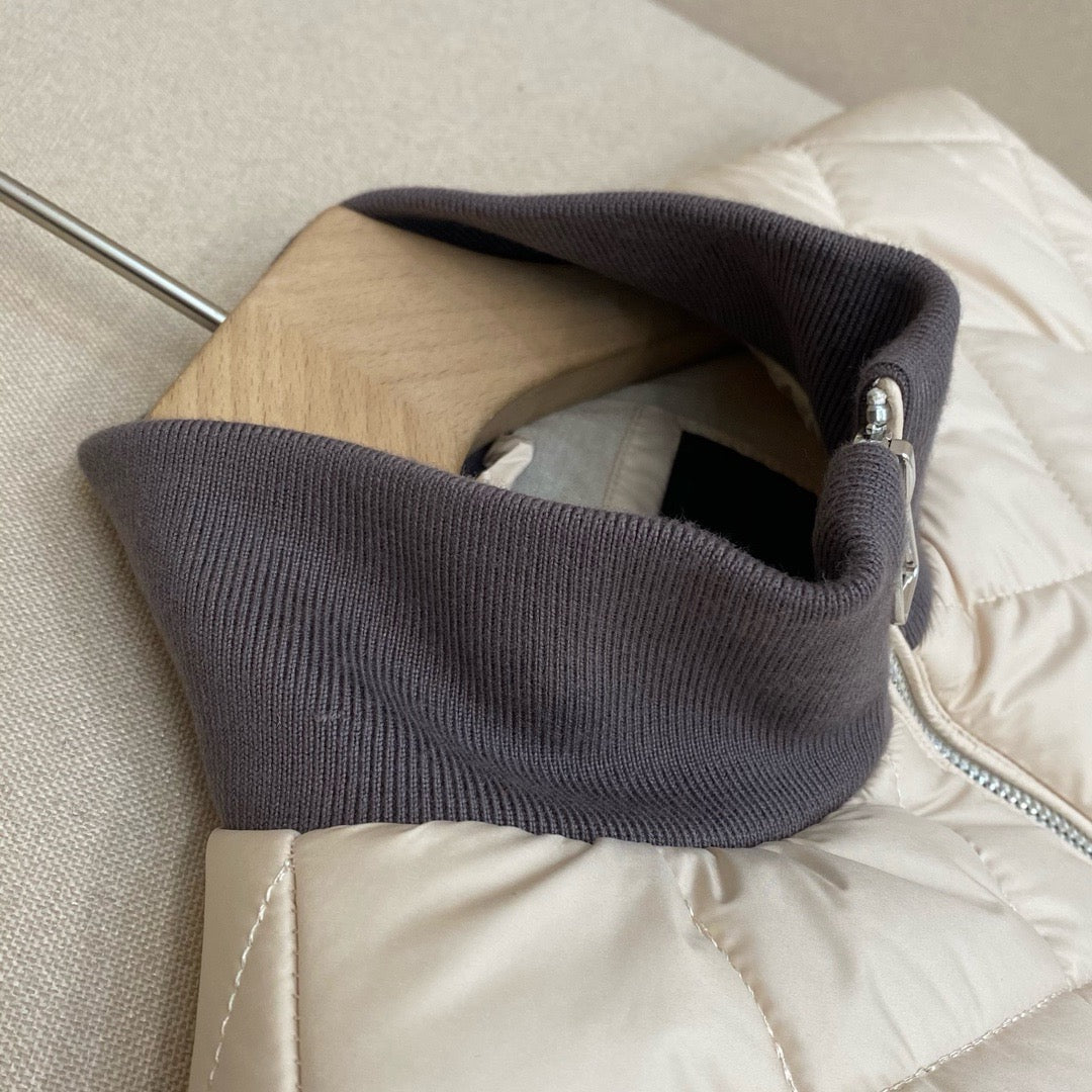 Dark Blue and Beige Vest