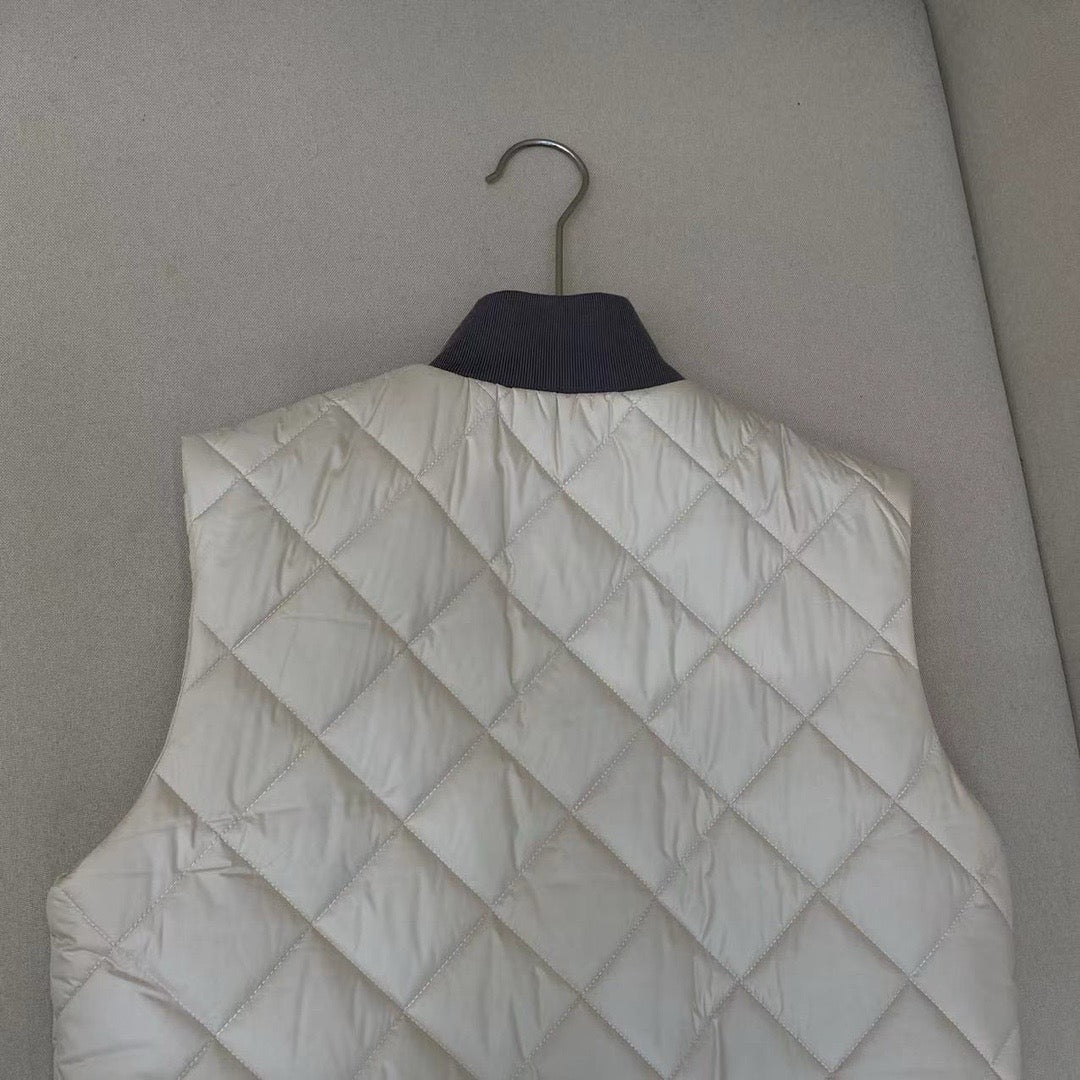 Dark Blue and Beige Vest