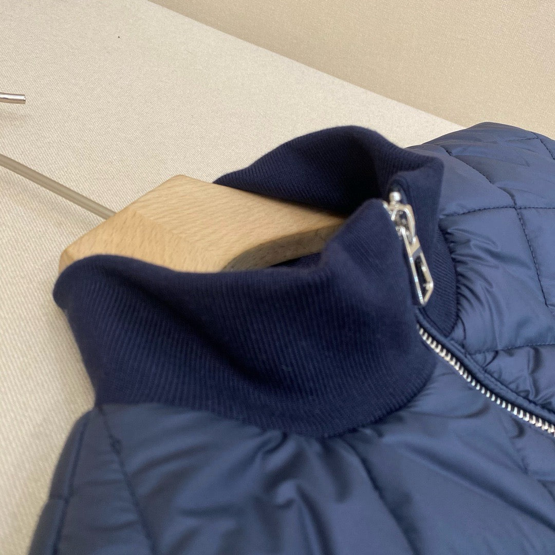 Dark Blue and Beige Vest