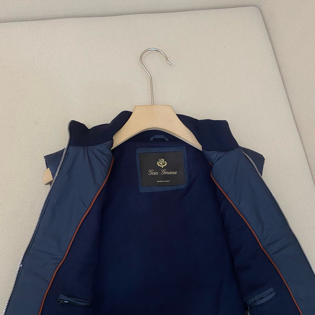 Dark Blue and Beige Vest