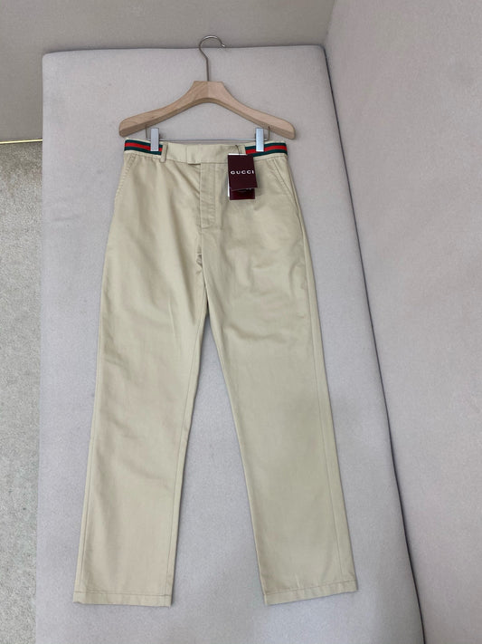 Beige and Dark Blue Pant