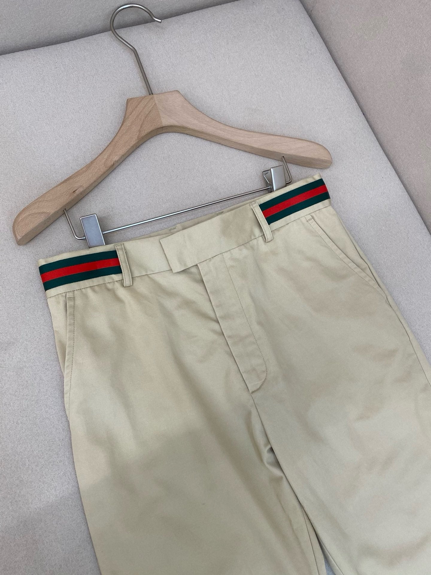 Beige and Dark Blue Pant