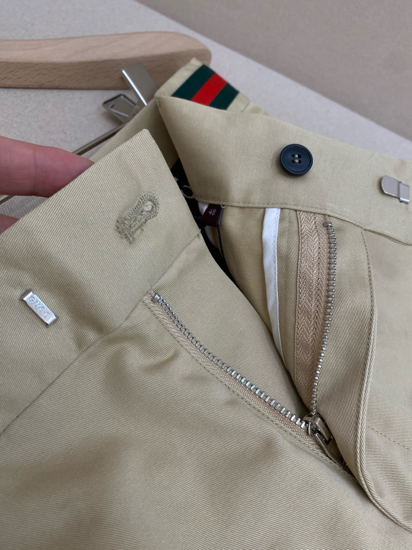 Beige and Dark Blue Pant