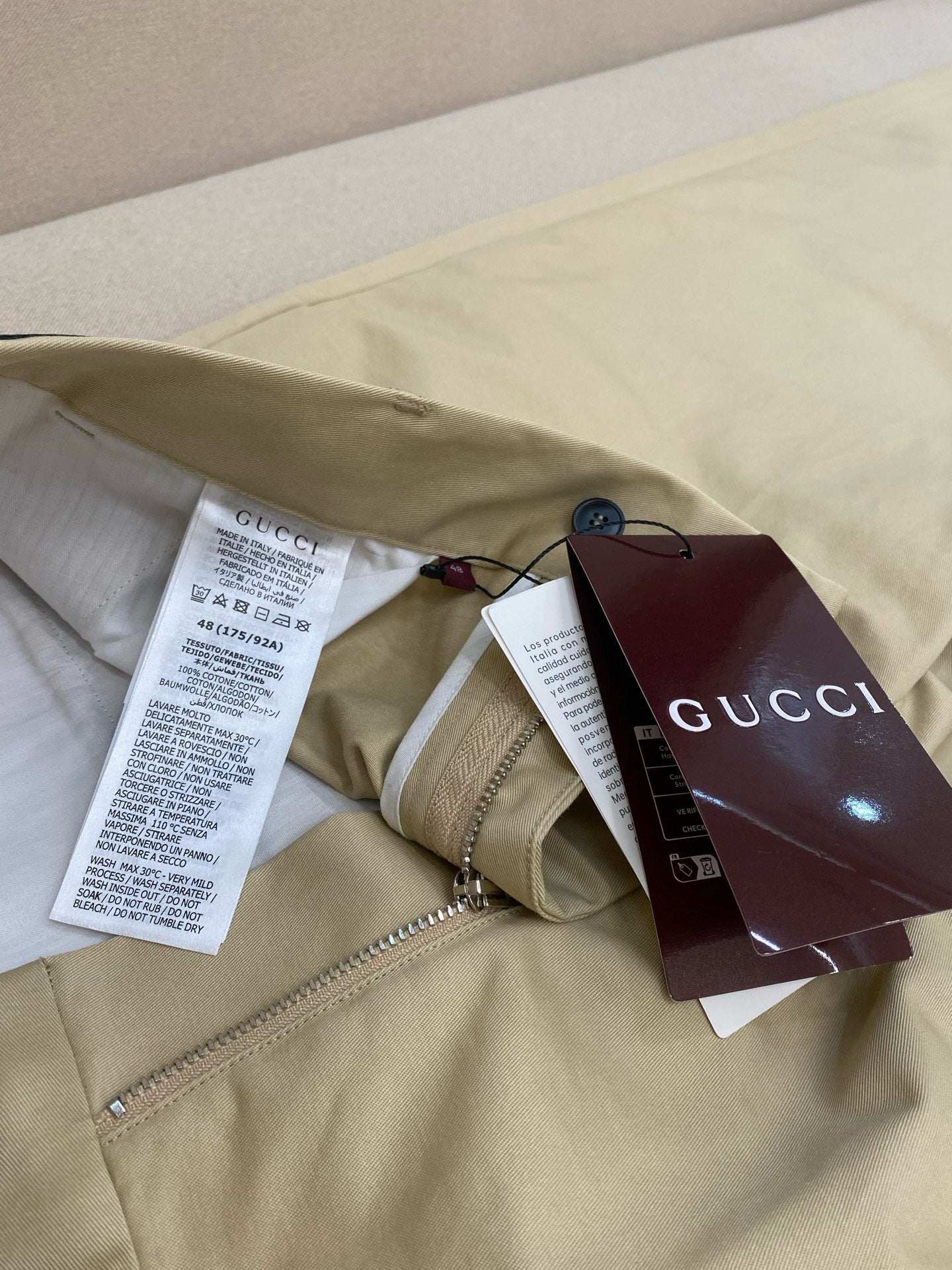 Beige and Dark Blue Pant