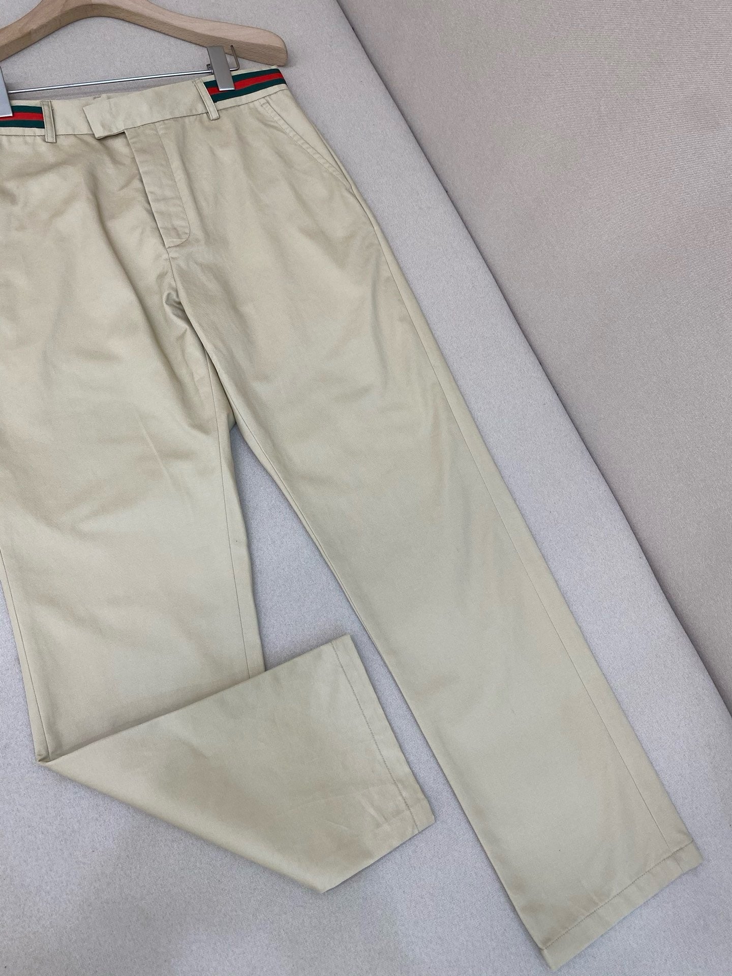 Beige and Dark Blue Pant