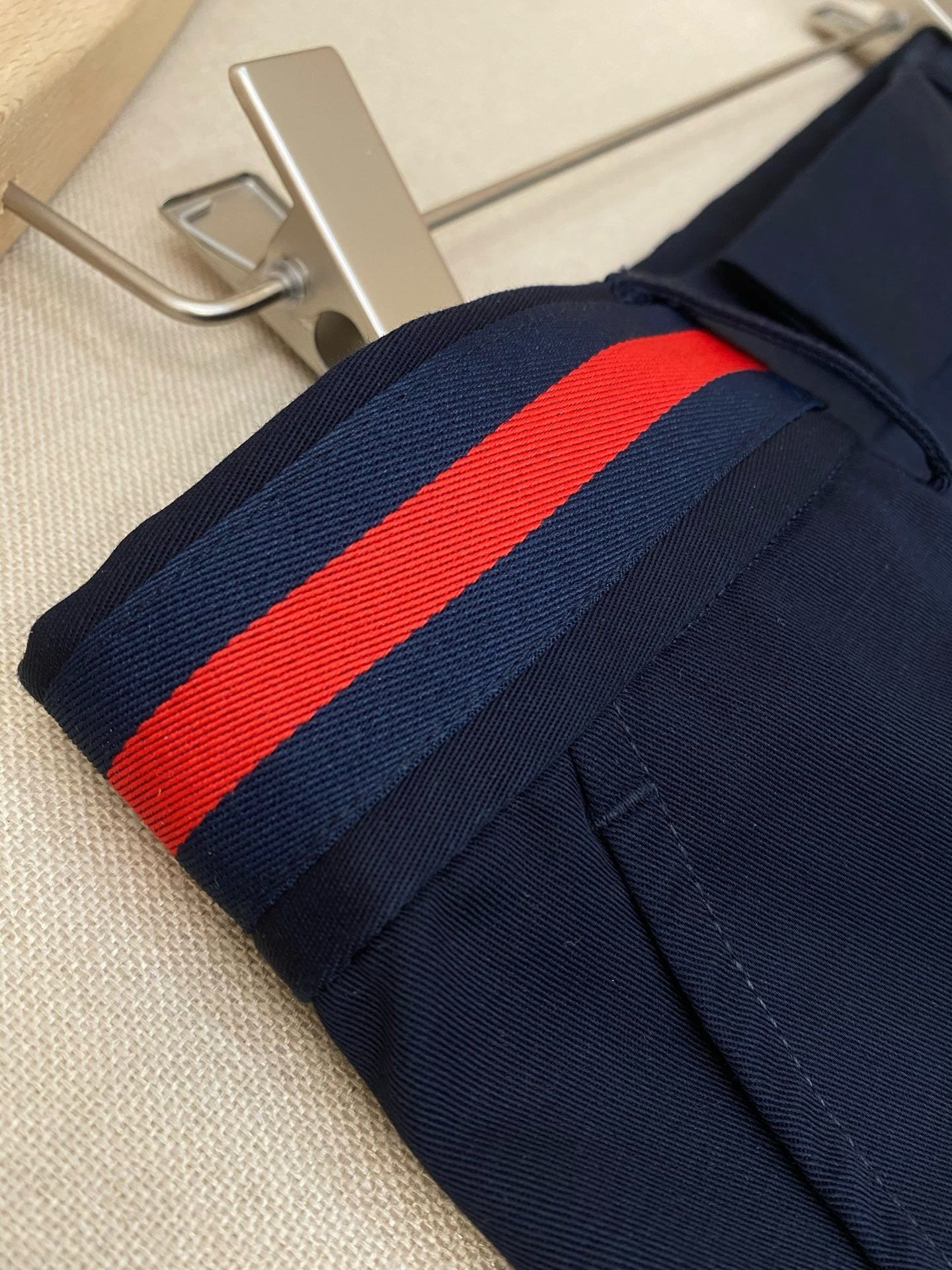 Beige and Dark Blue Pant