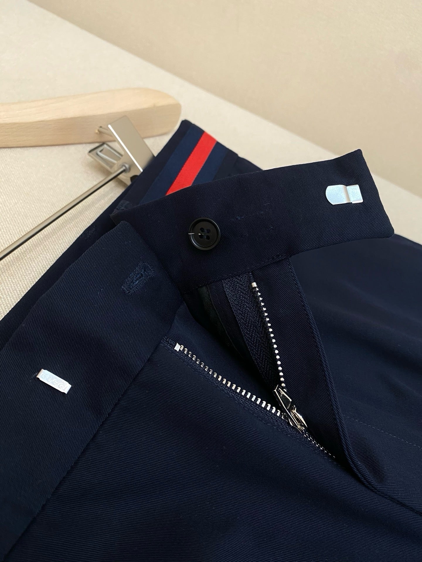 Beige and Dark Blue Pant