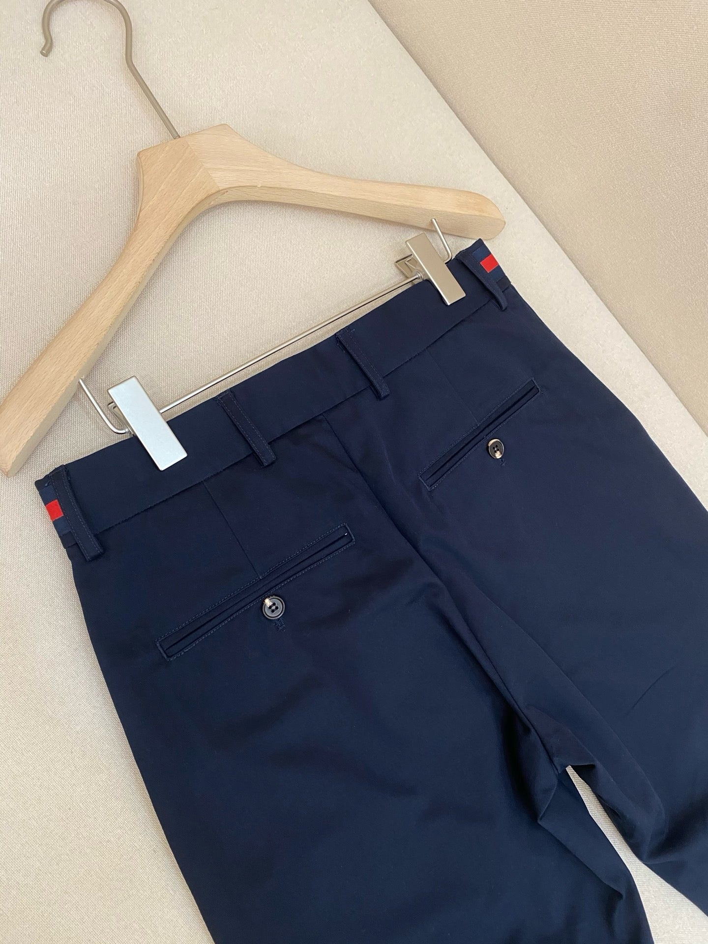 Beige and Dark Blue Pant