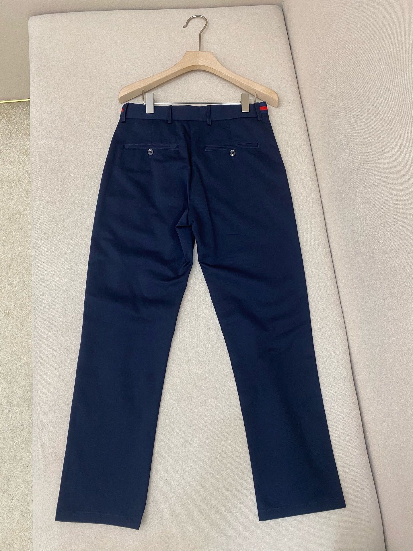 Beige and Dark Blue Pant