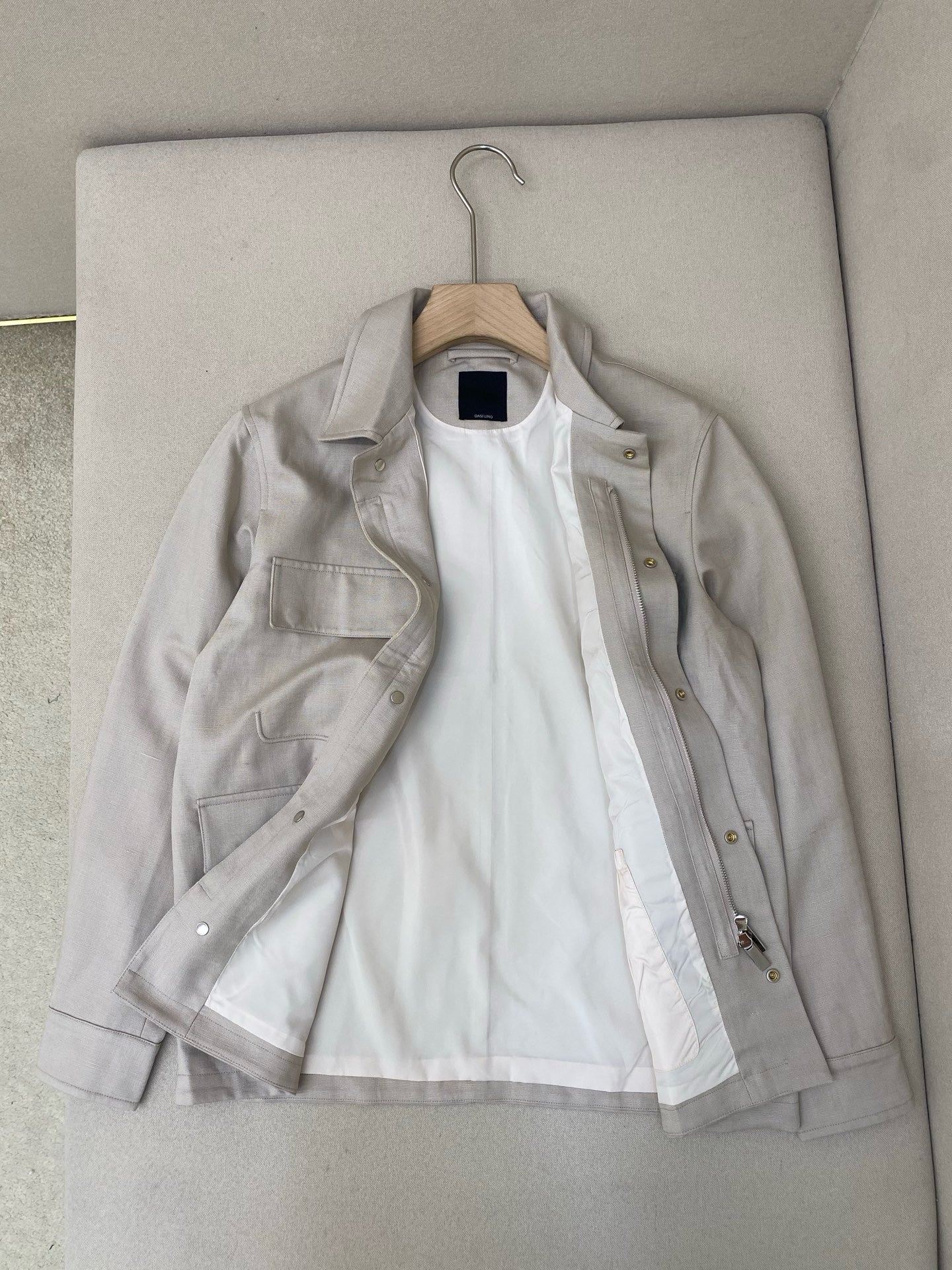 Beige and White Jacket