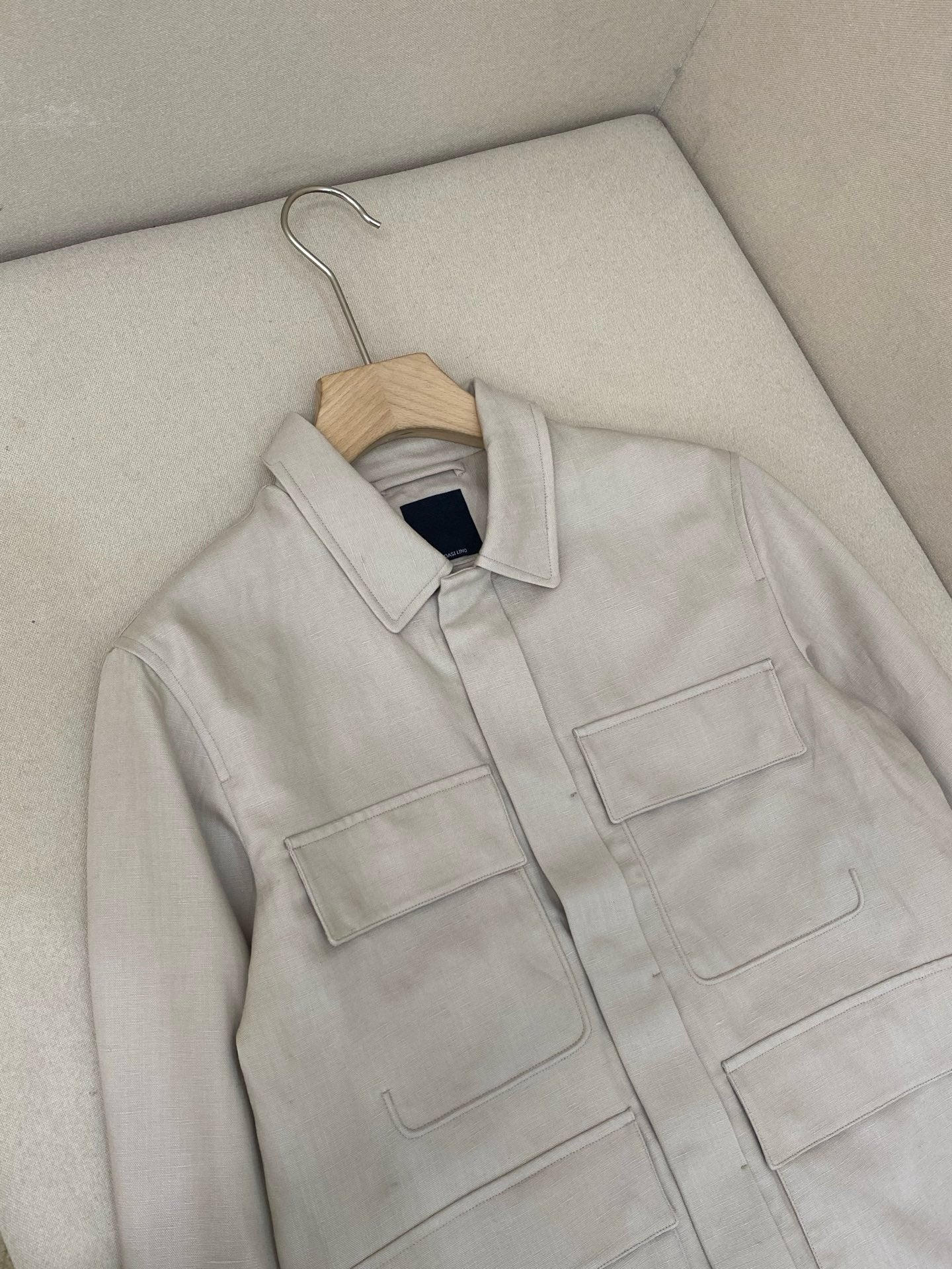 Beige and White Jacket