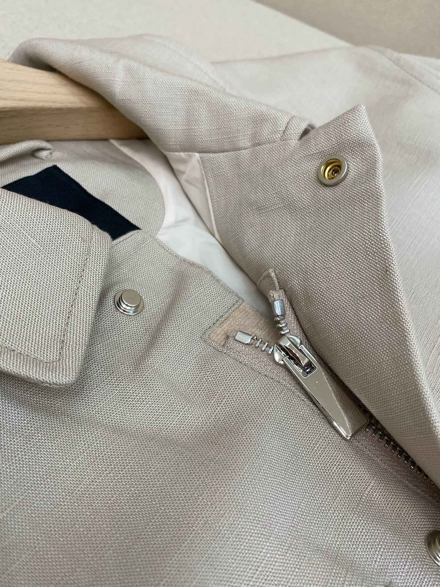 Beige and White Jacket