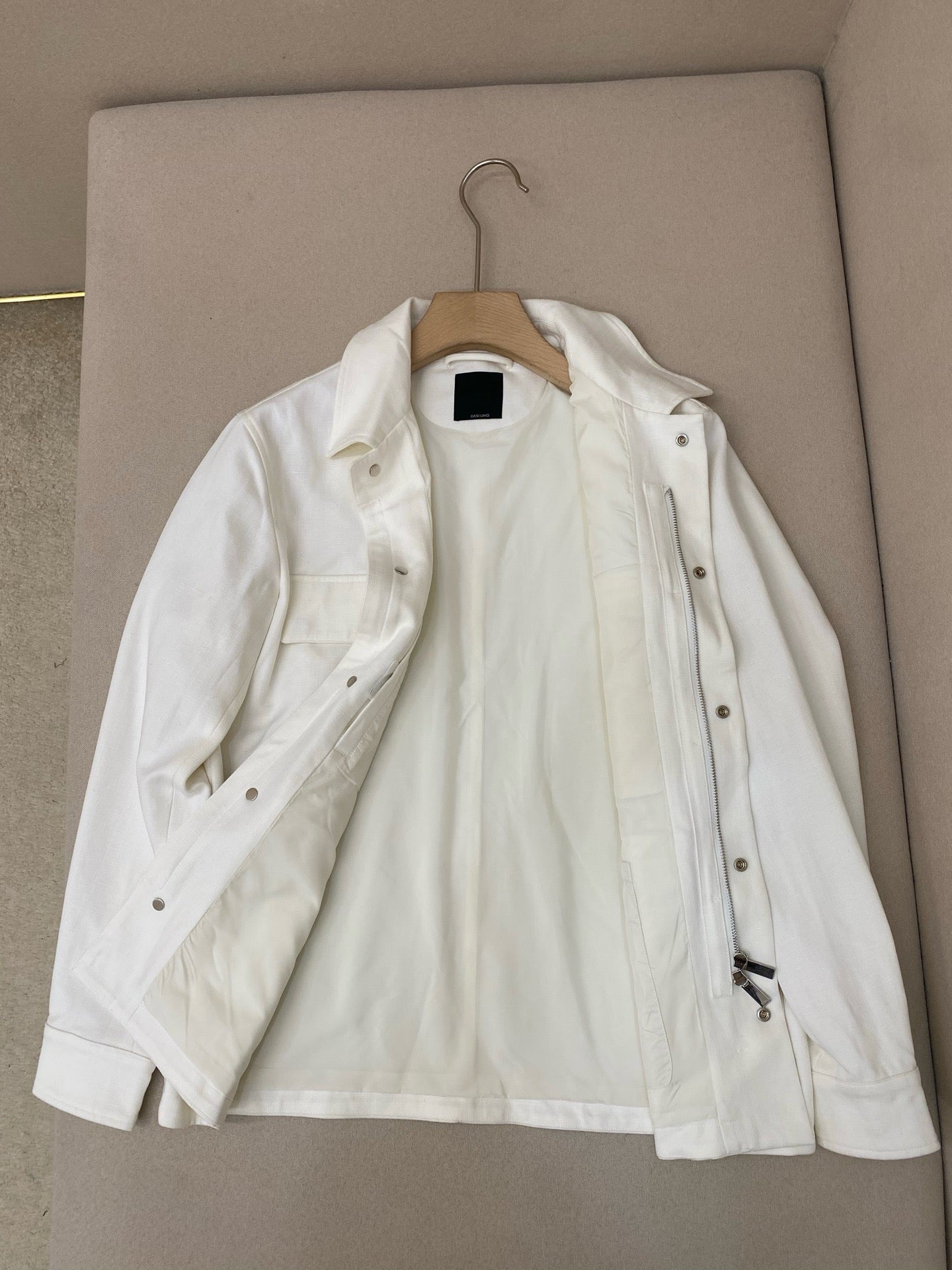 Beige and White Jacket
