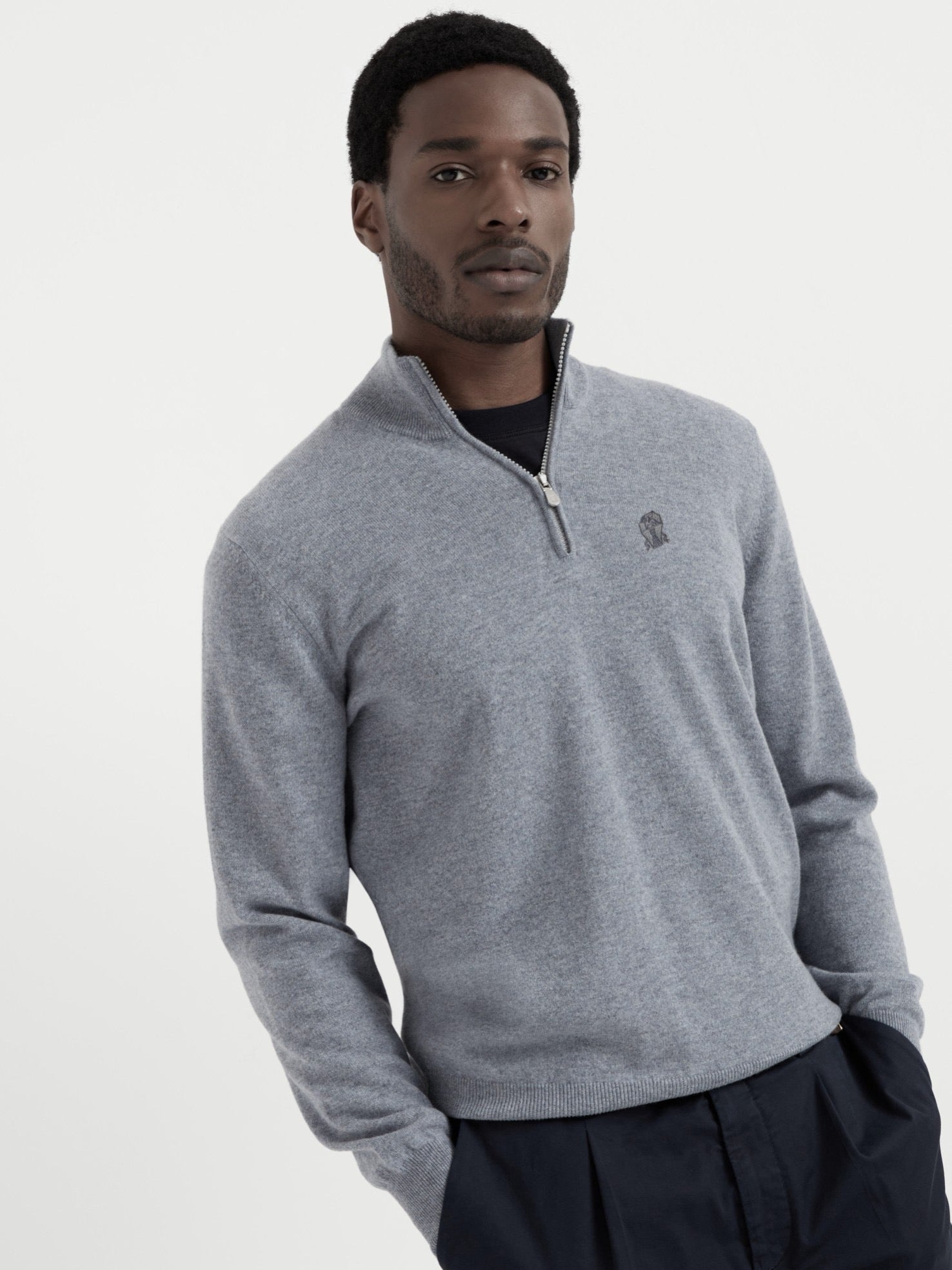 Dark Blue and Grey Jersey