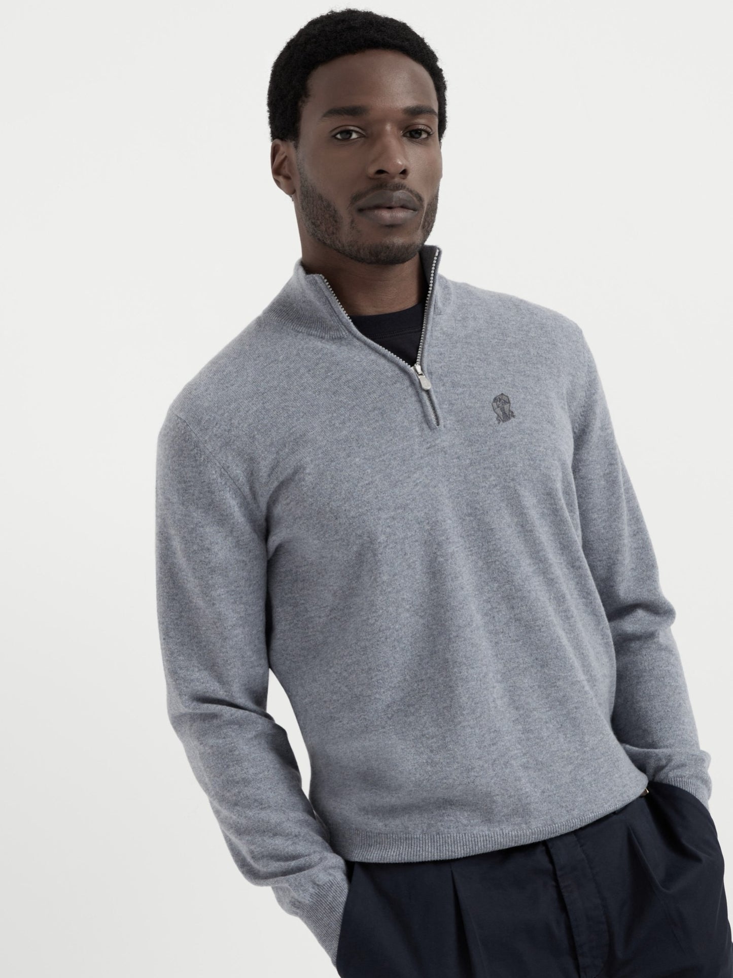 Dark Blue and Grey Jersey