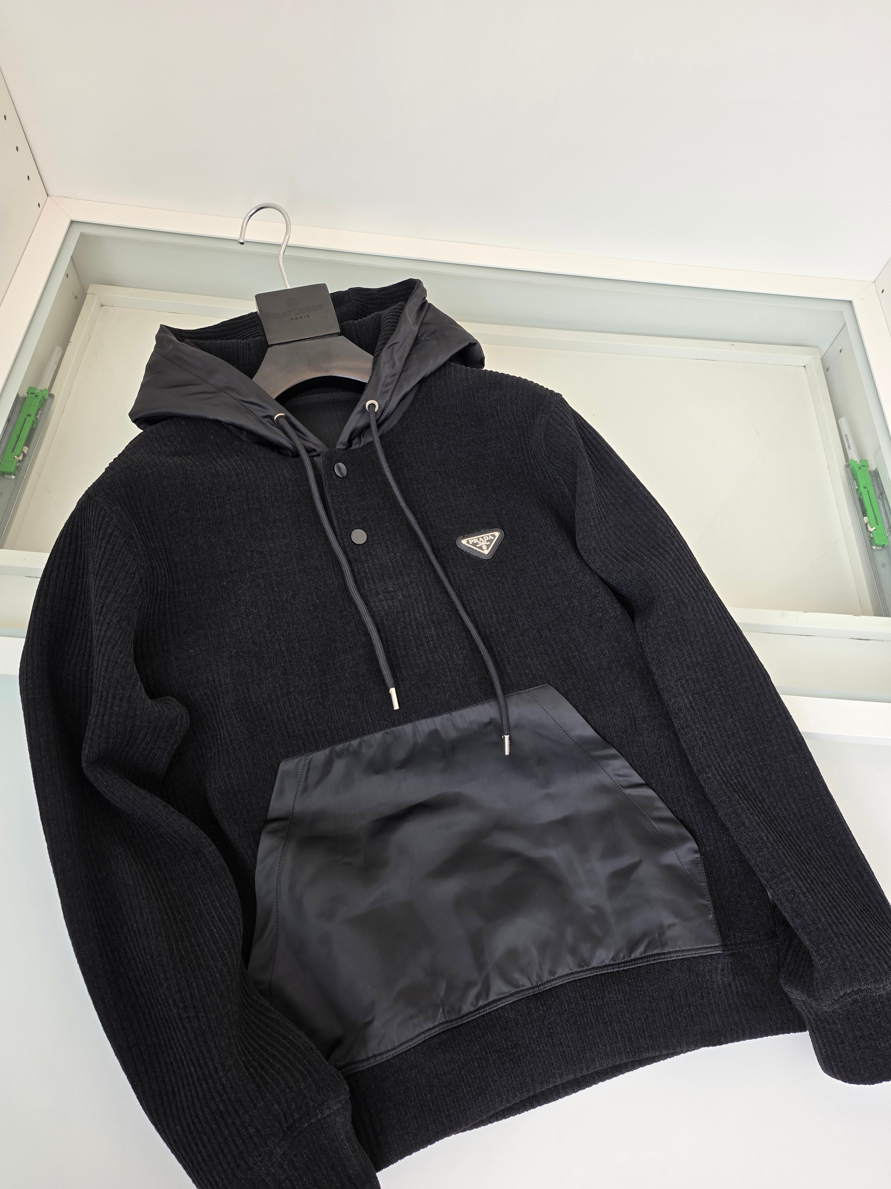 Dark Grey and Black Hoodie