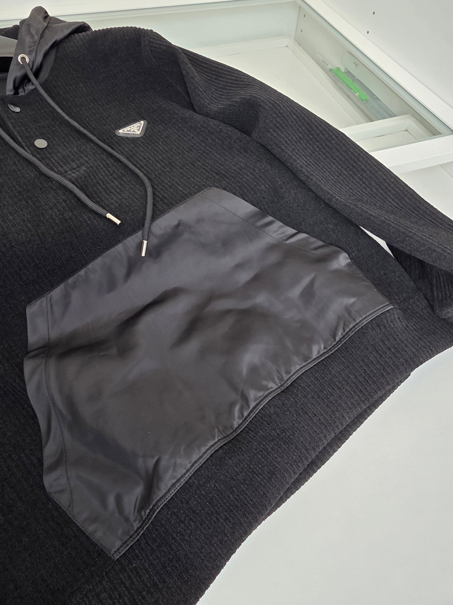 Dark Grey and Black Hoodie