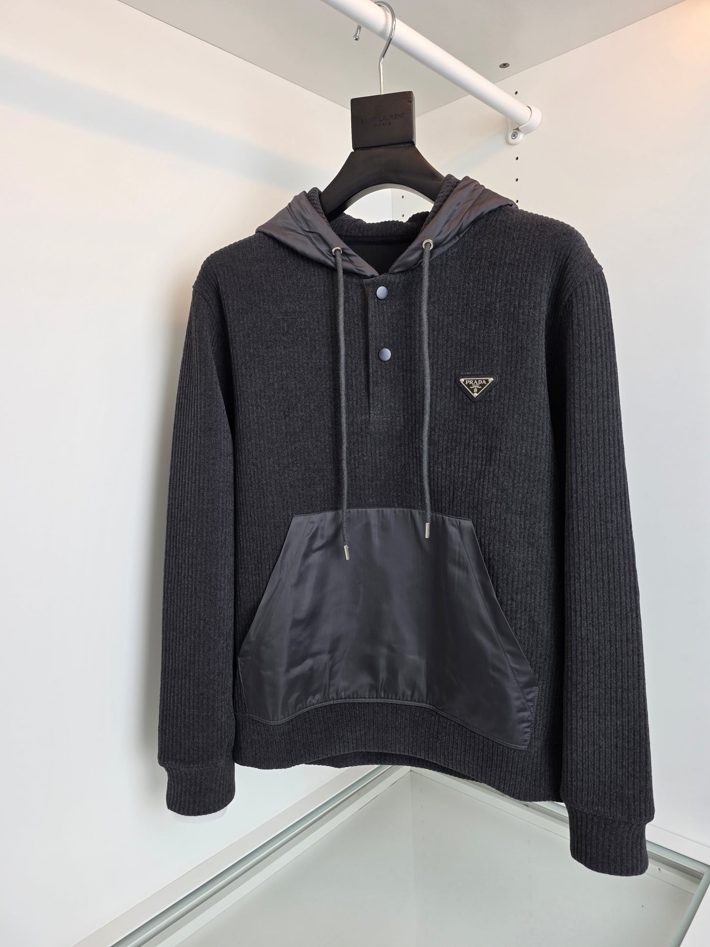 Dark Grey and Black Hoodie