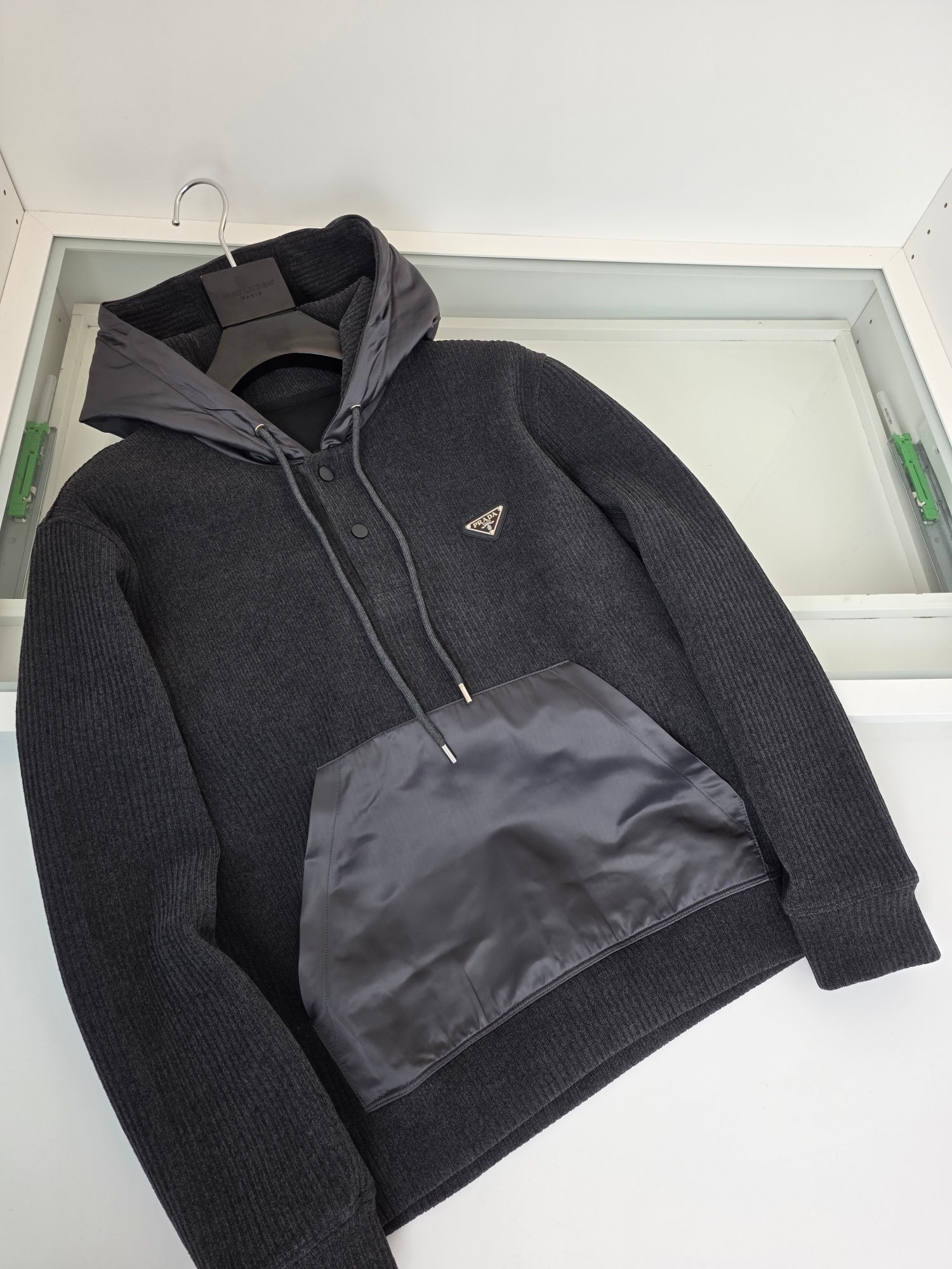 Dark Grey and Black Hoodie