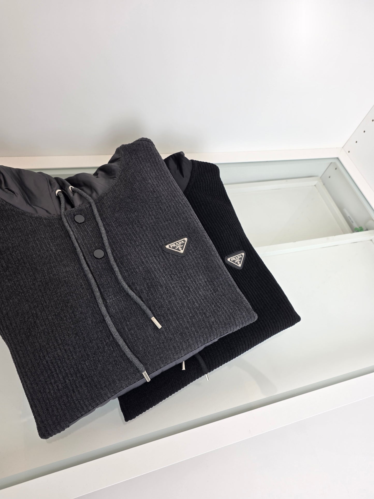 Dark Grey and Black Hoodie