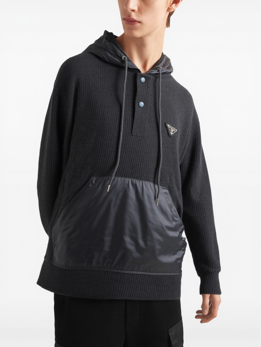 Dark Grey and Black Hoodie