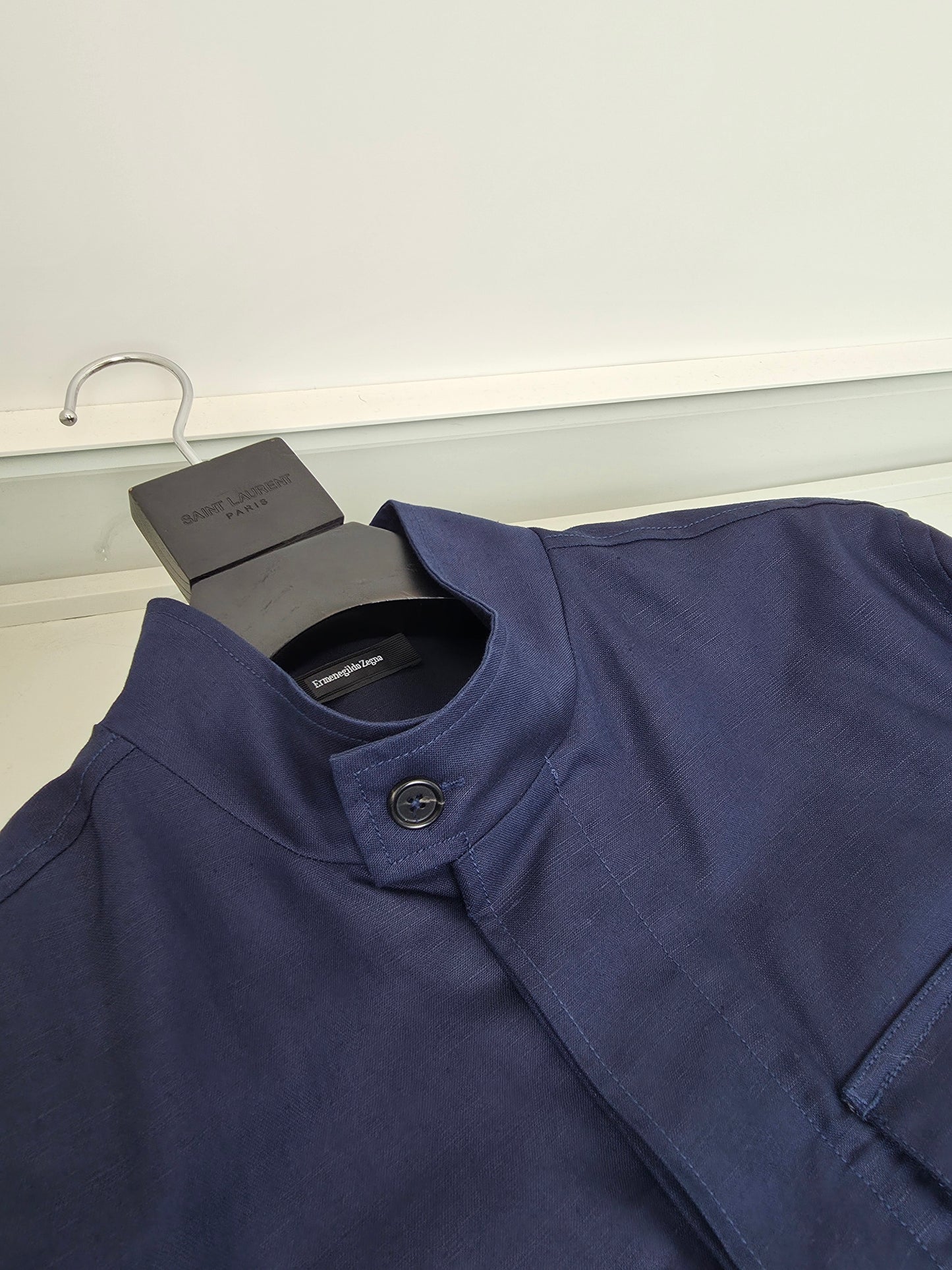 Dark Blue and Light Brown Jacket