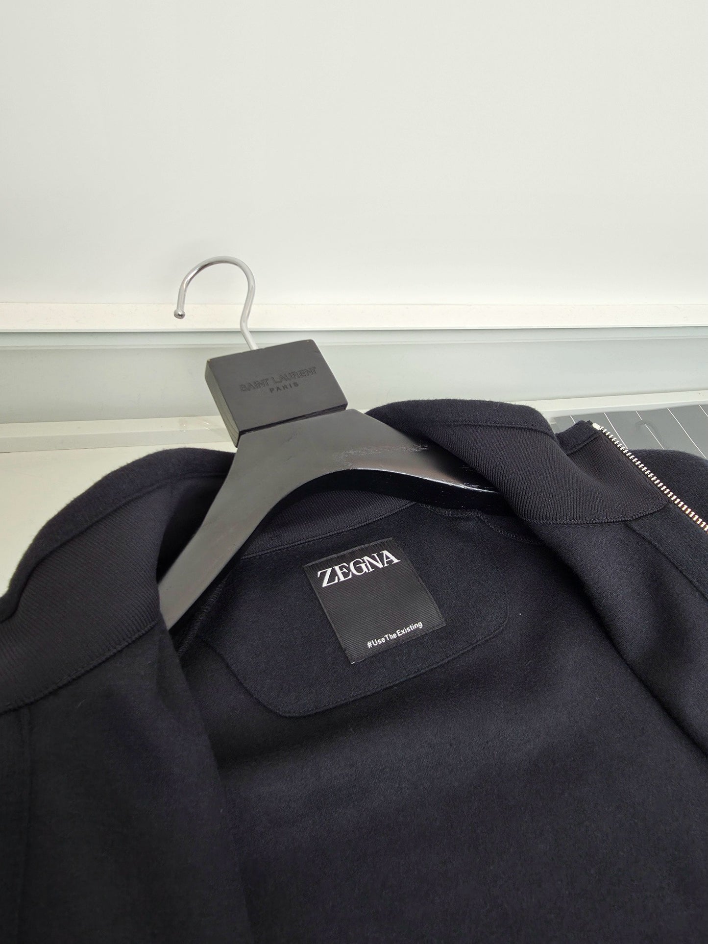 Black and Dark Blue Jacket