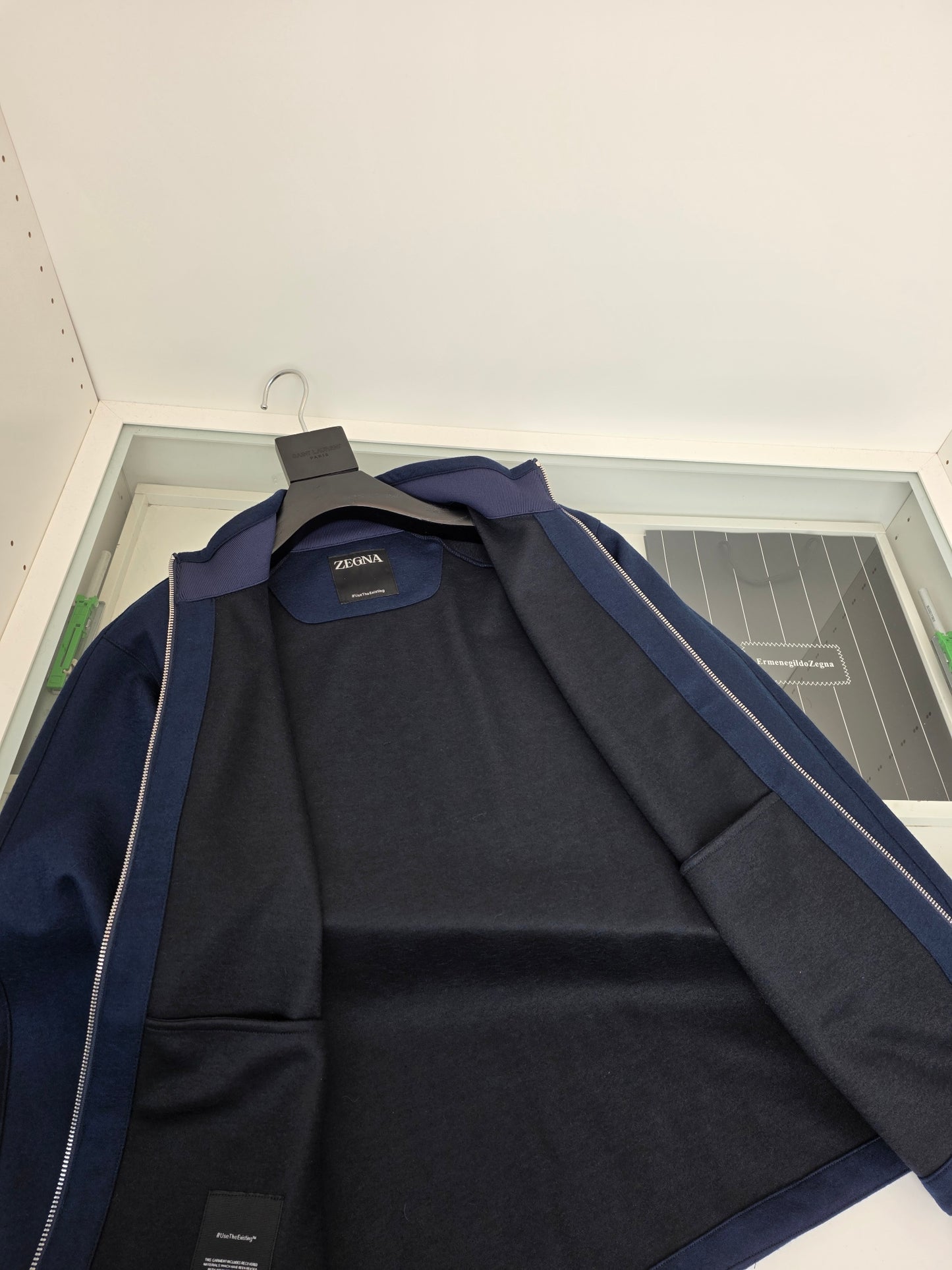 Black and Dark Blue Jacket