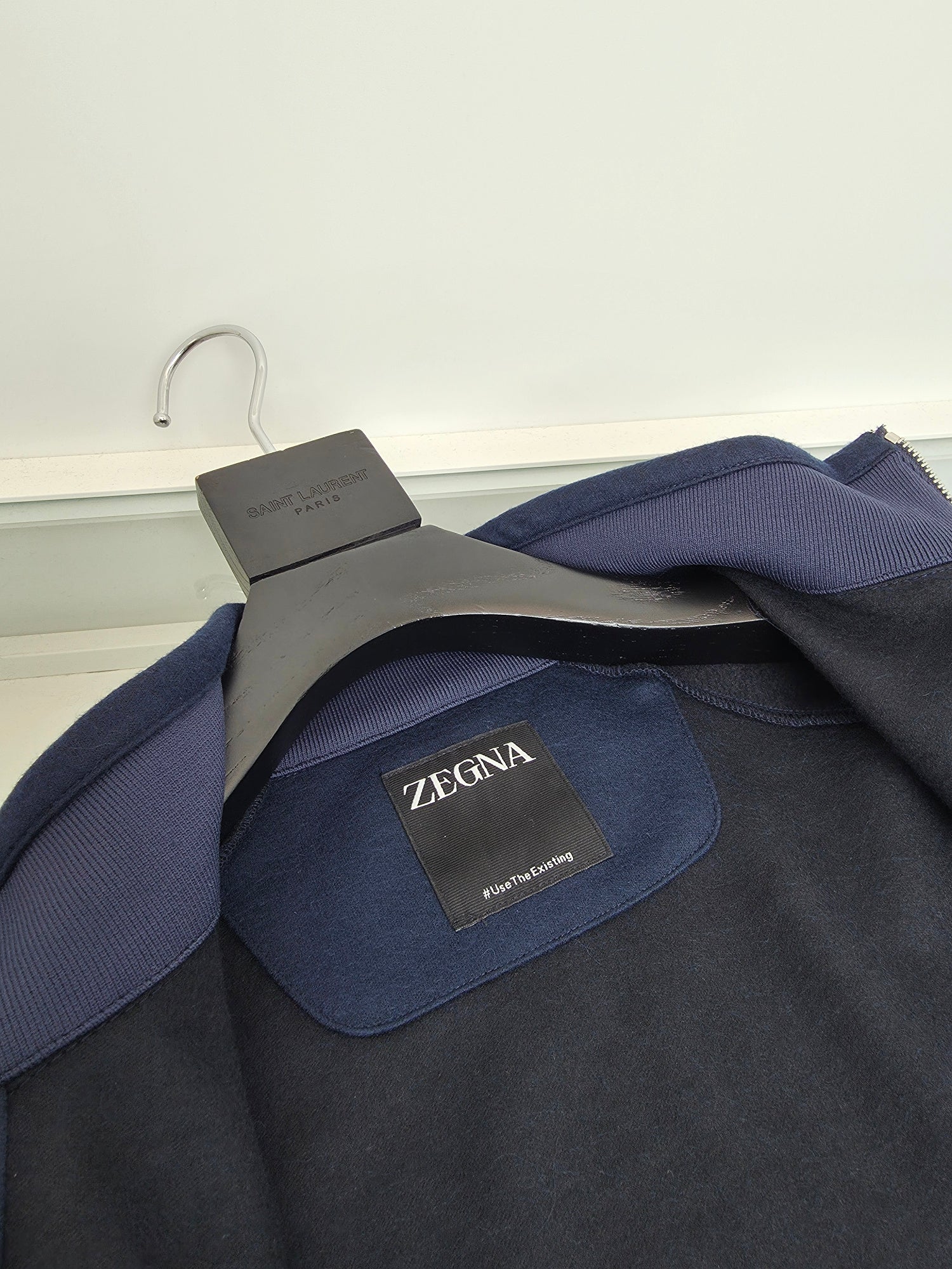 Black and Dark Blue Jacket