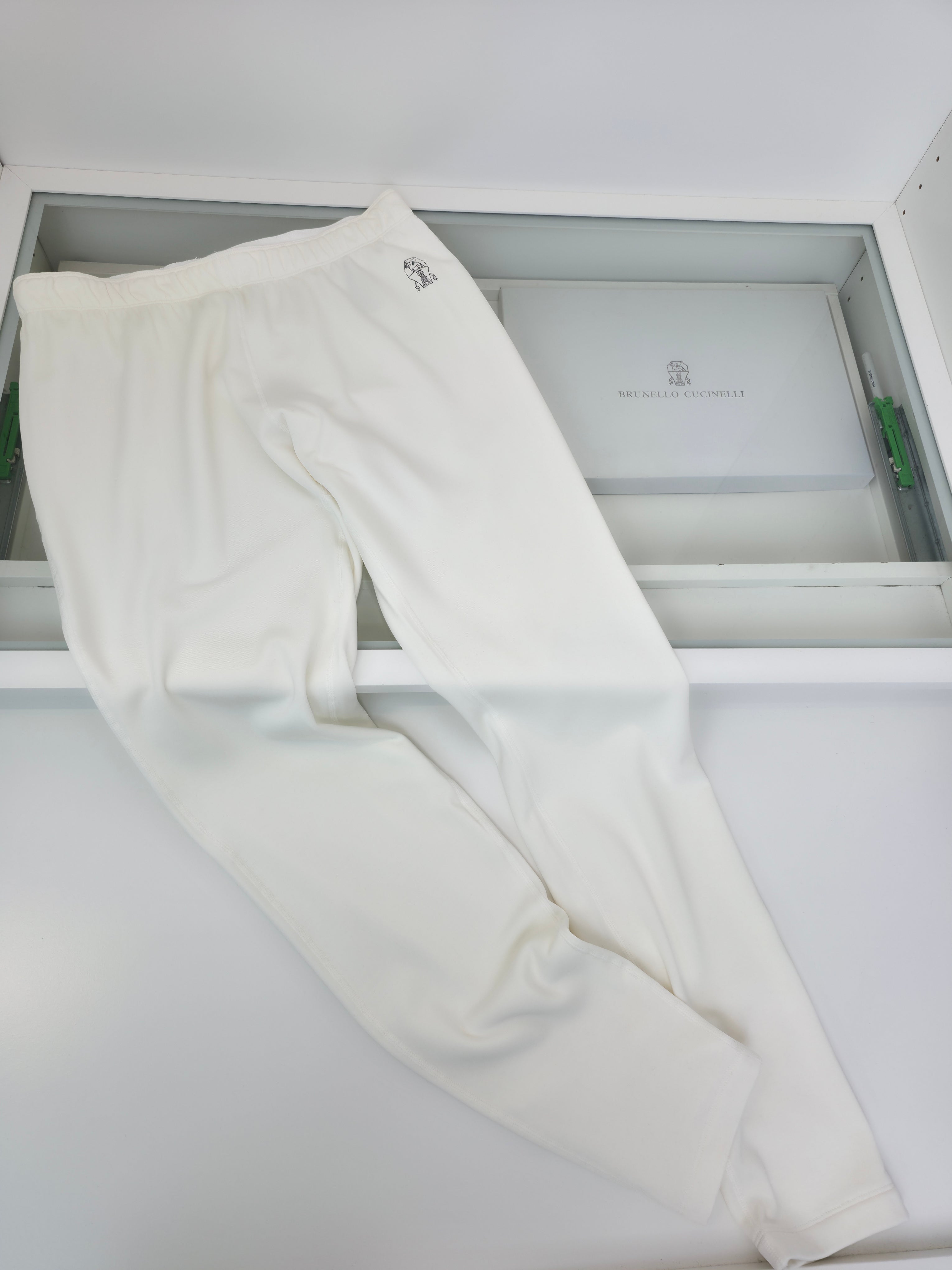 White Jersey and Pant Suit