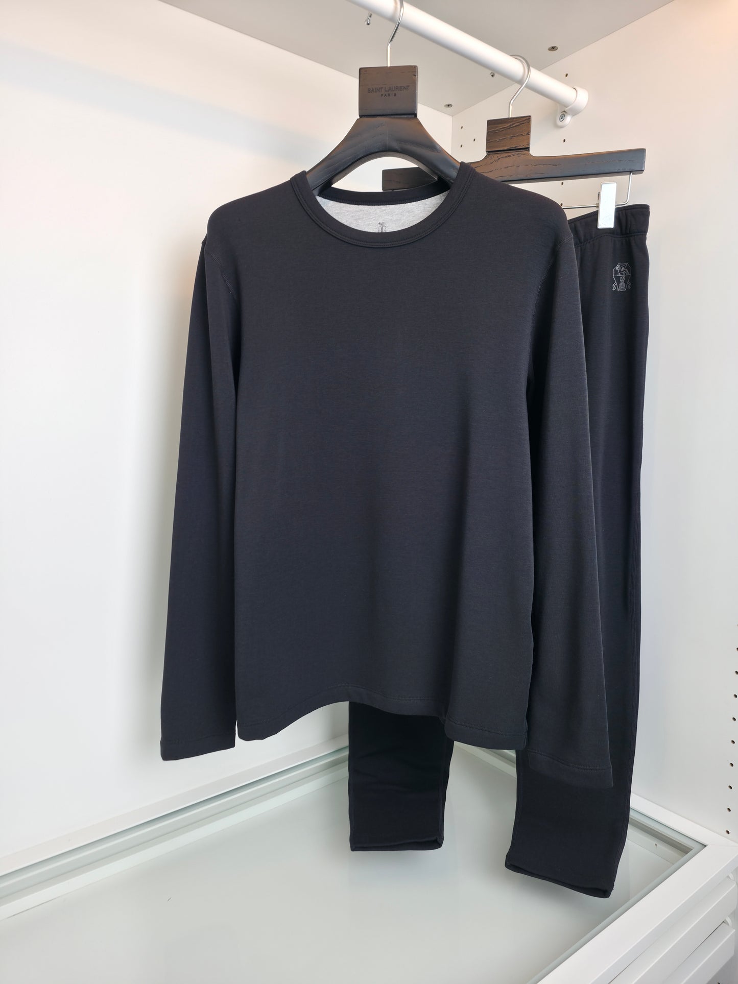 Black Jersey and Pant Suit