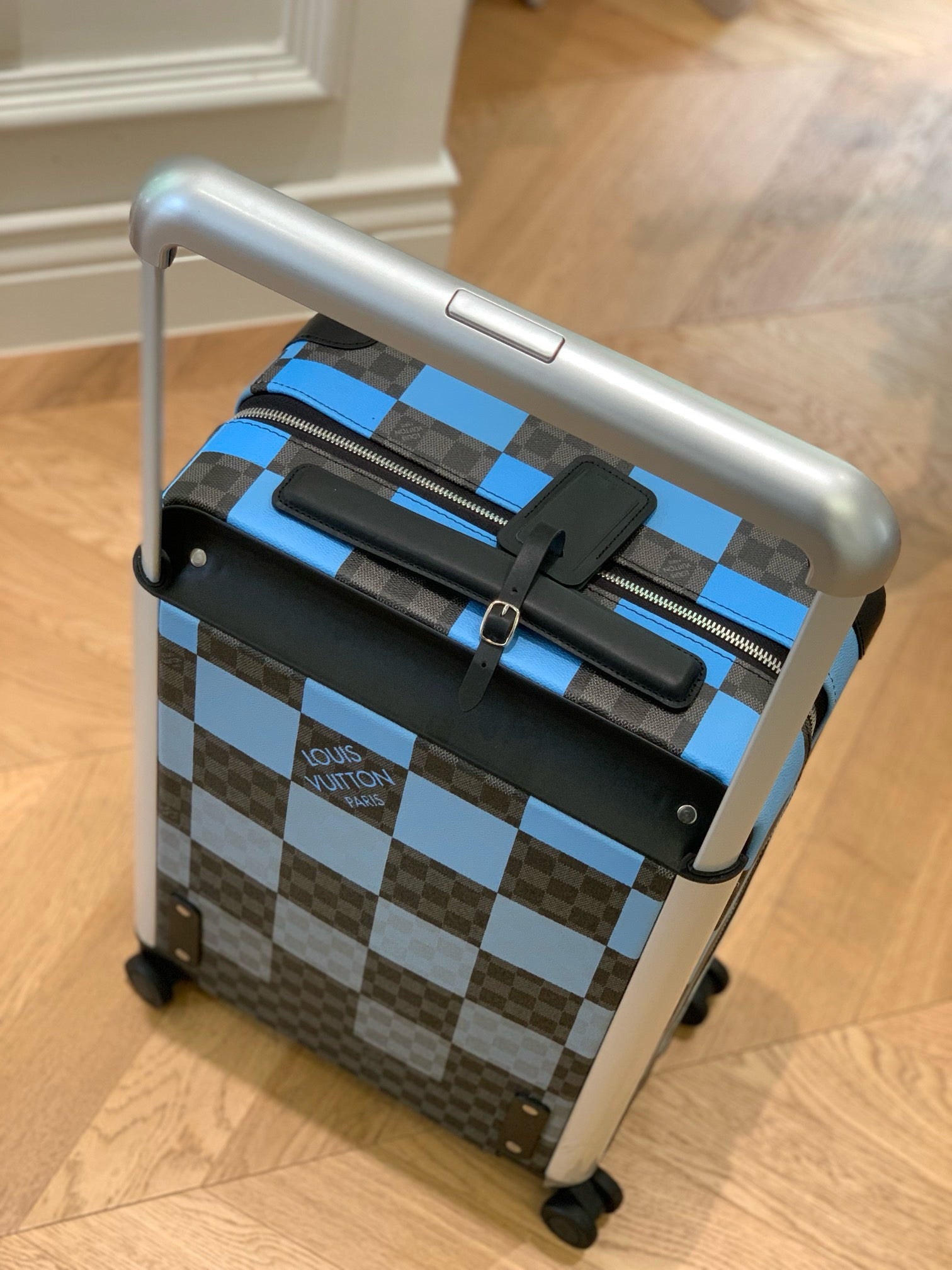 Orange and Blue Suitcase