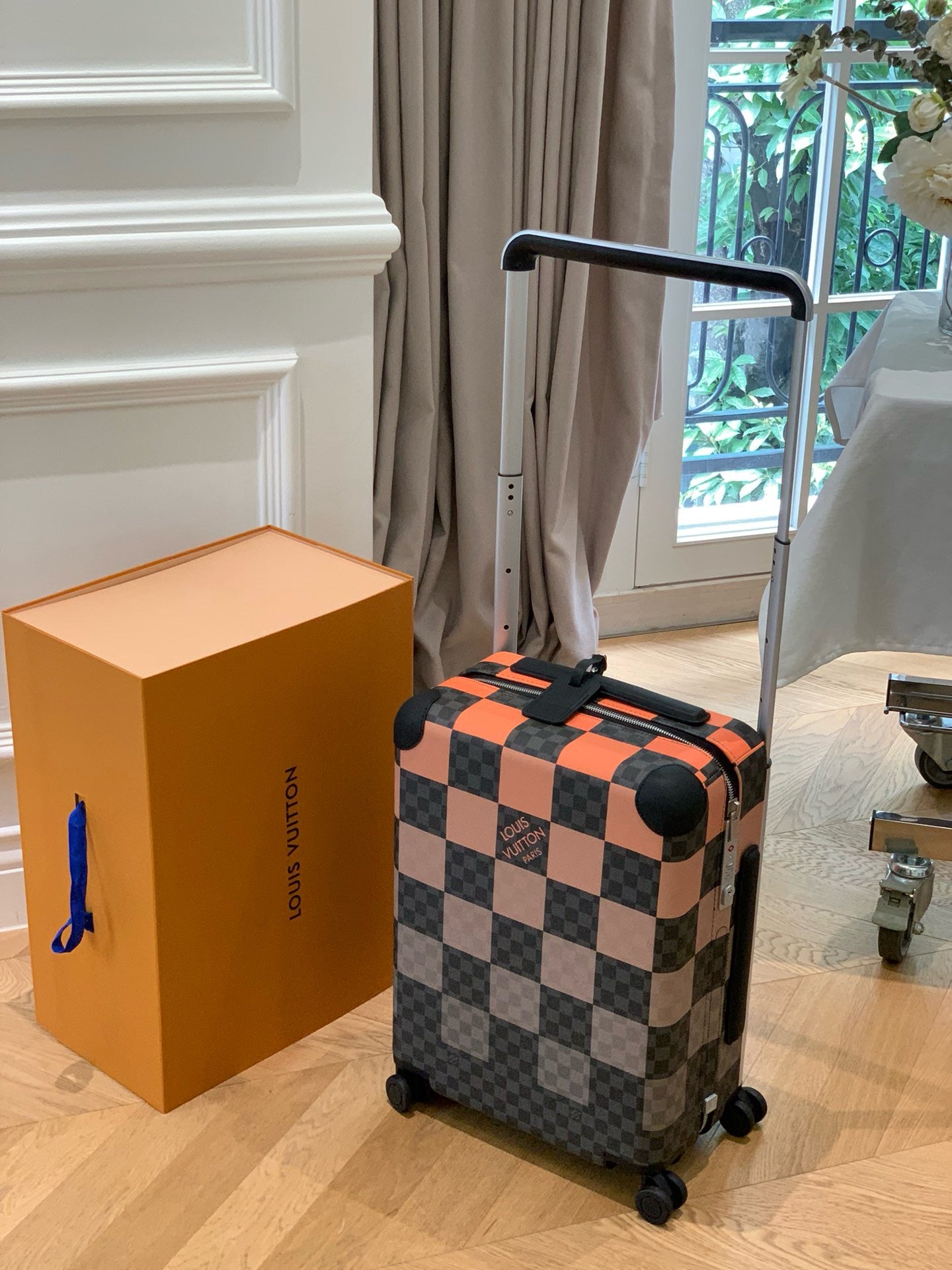 Orange and Blue Suitcase