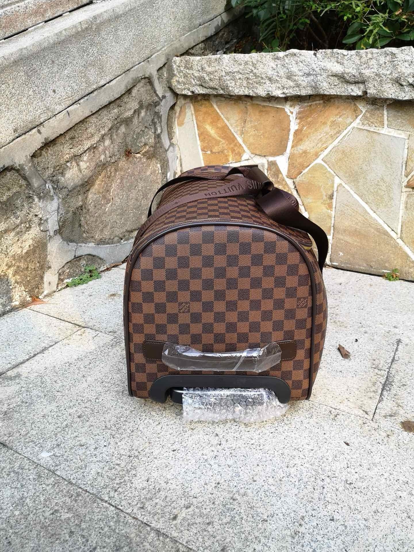 Brown and Grey Suitcase