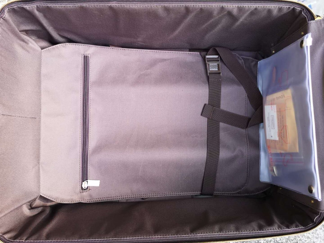 Brown and Grey Suitcase