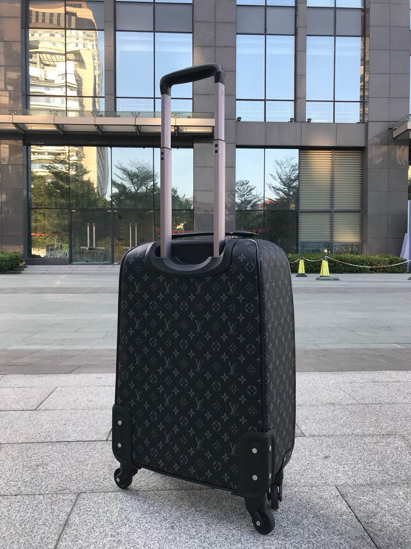 Brown and Grey Suitcase