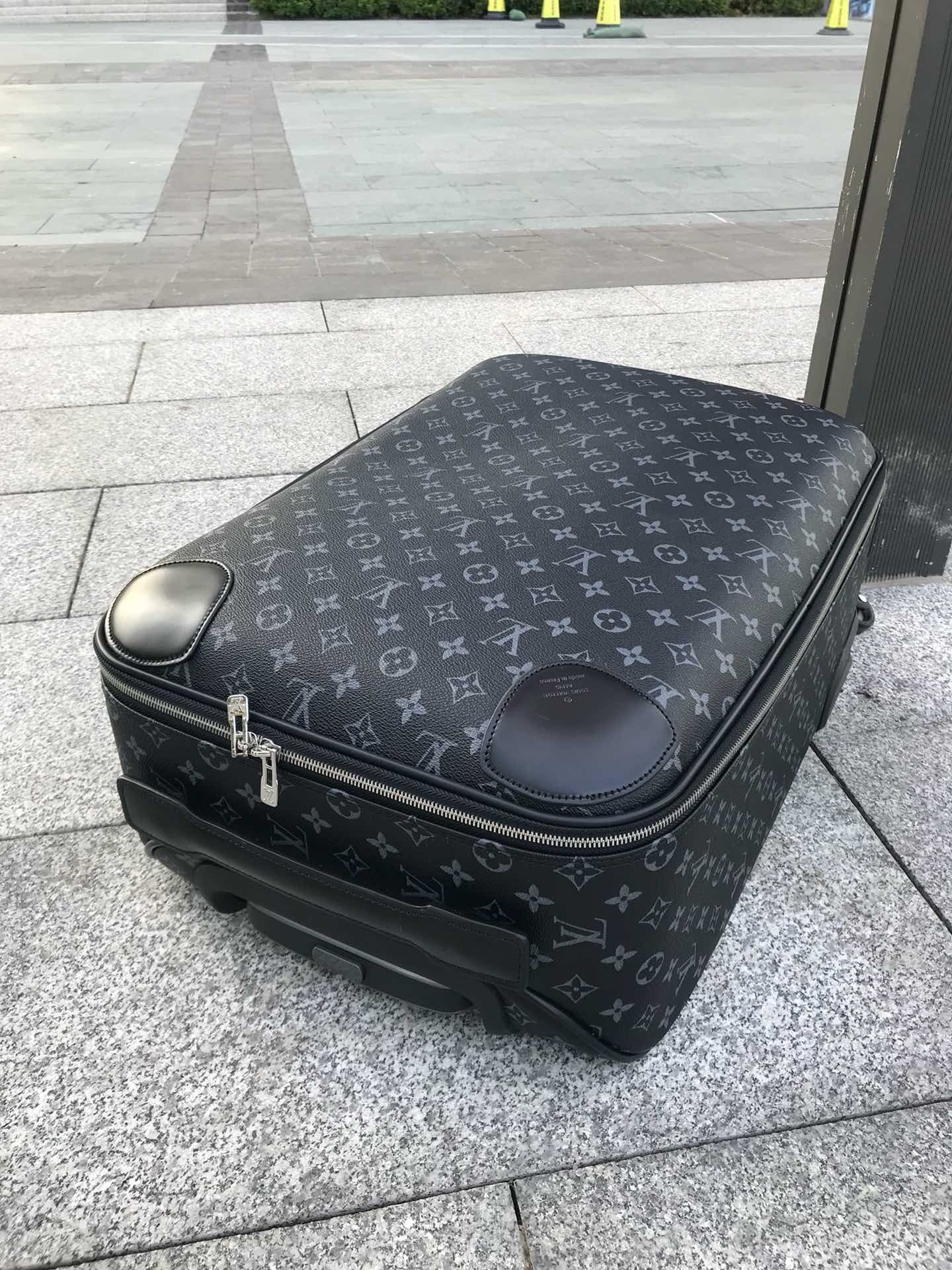 Brown and Grey Suitcase