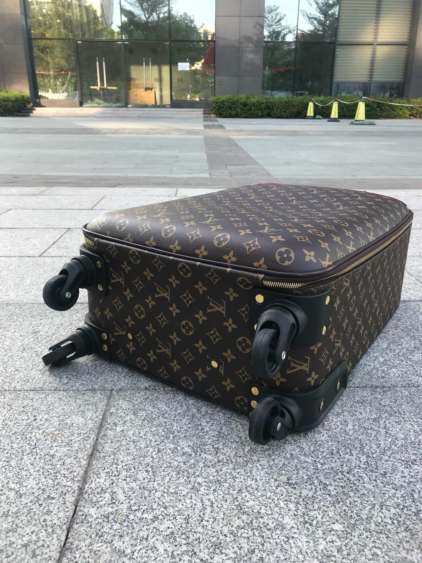 Brown and Grey Suitcase