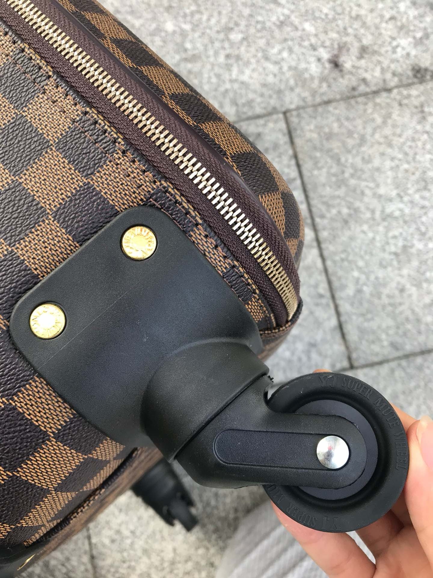 Brown and Grey Suitcase