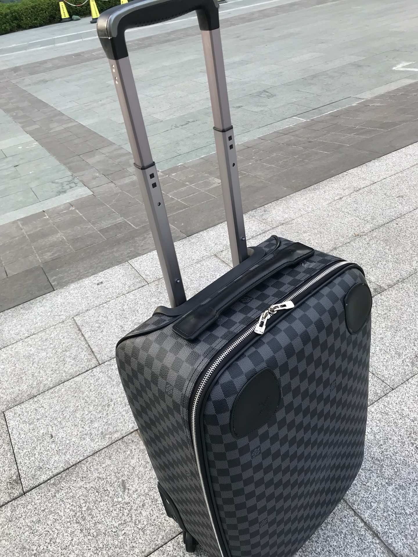 Brown and Grey Suitcase
