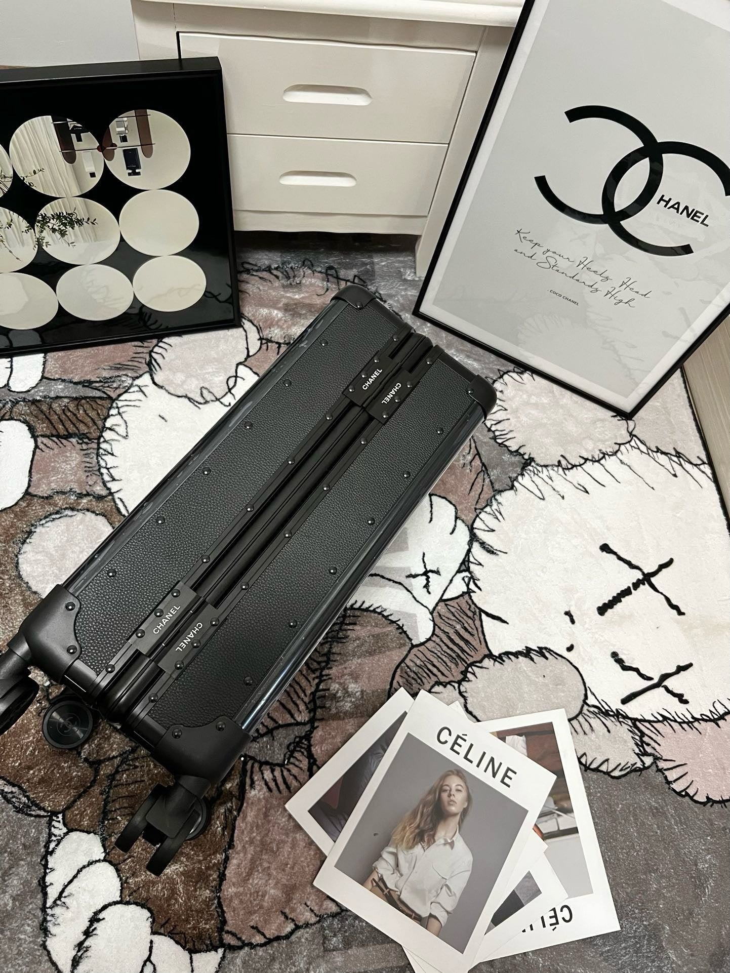 Black and Pink Suitcase