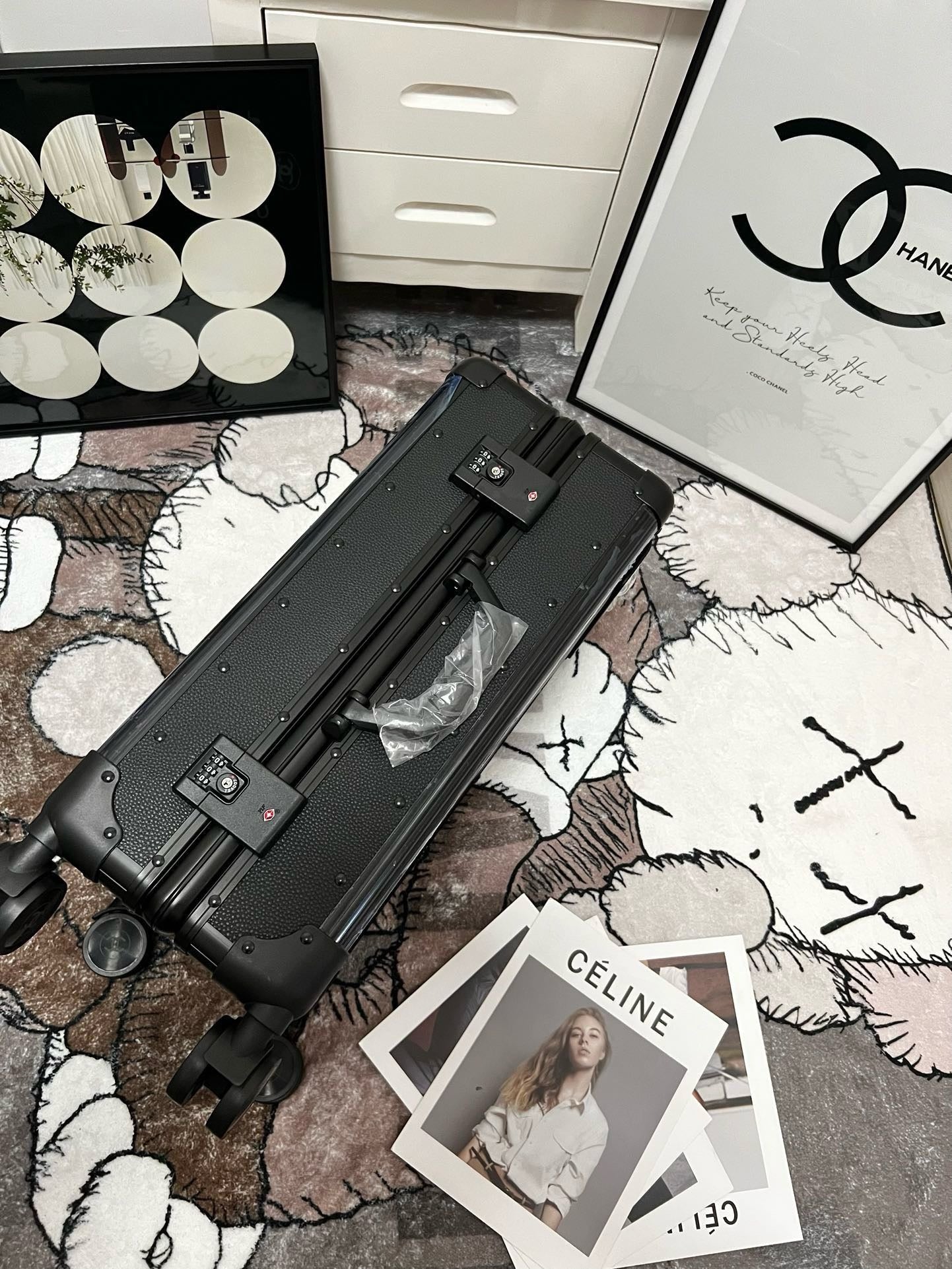 Black and Pink Suitcase