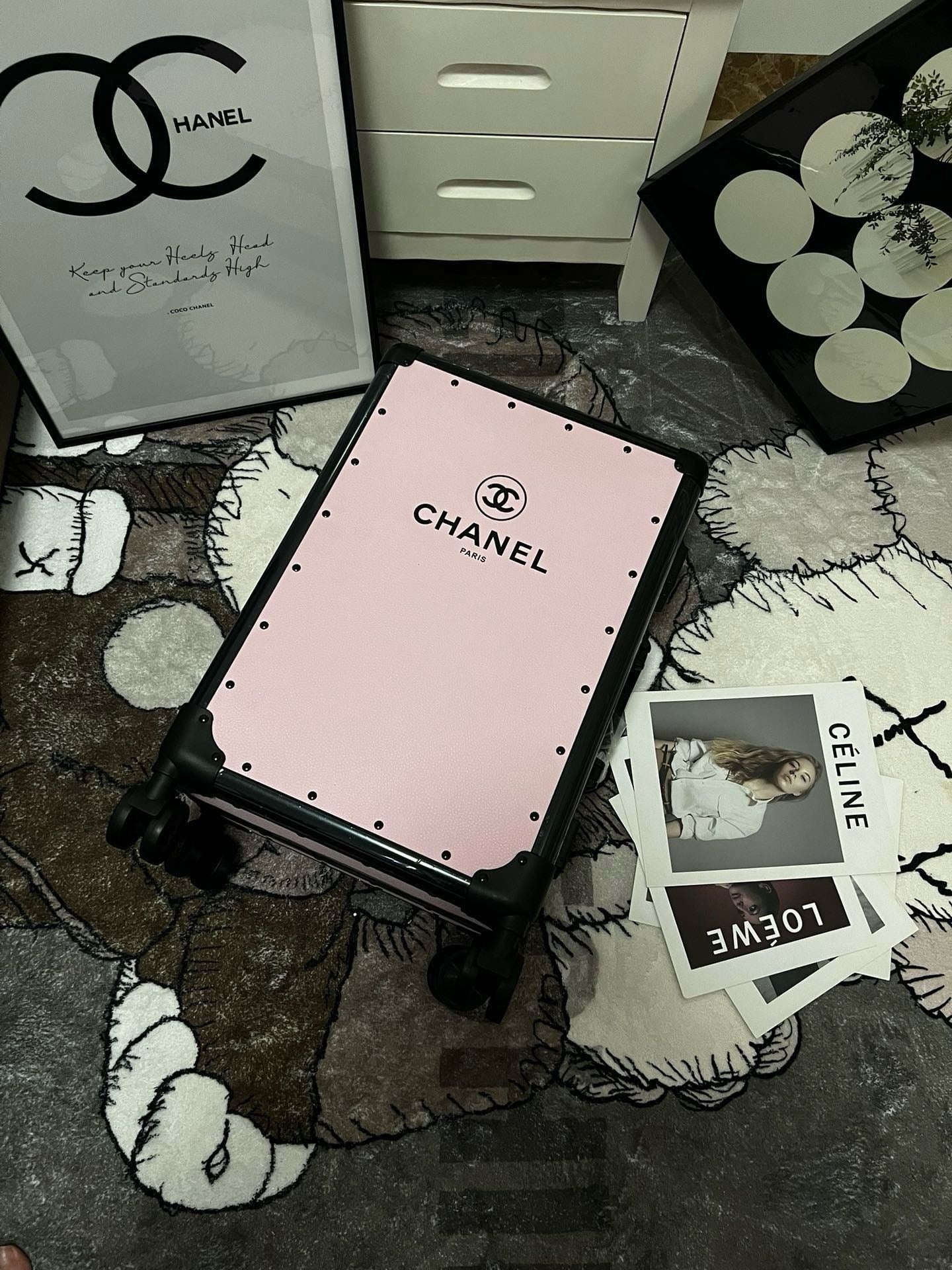 Black and Pink Suitcase