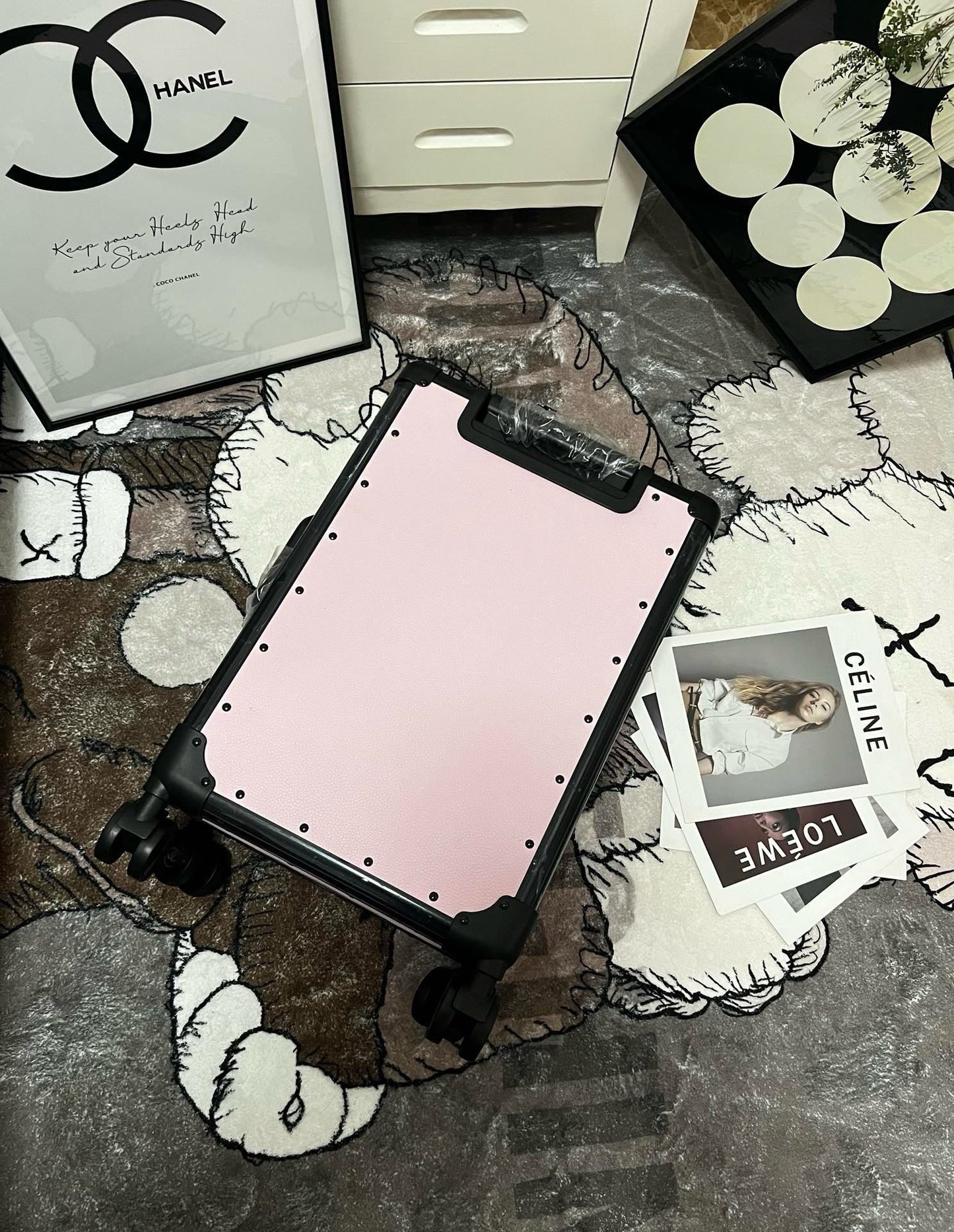 Black and Pink Suitcase