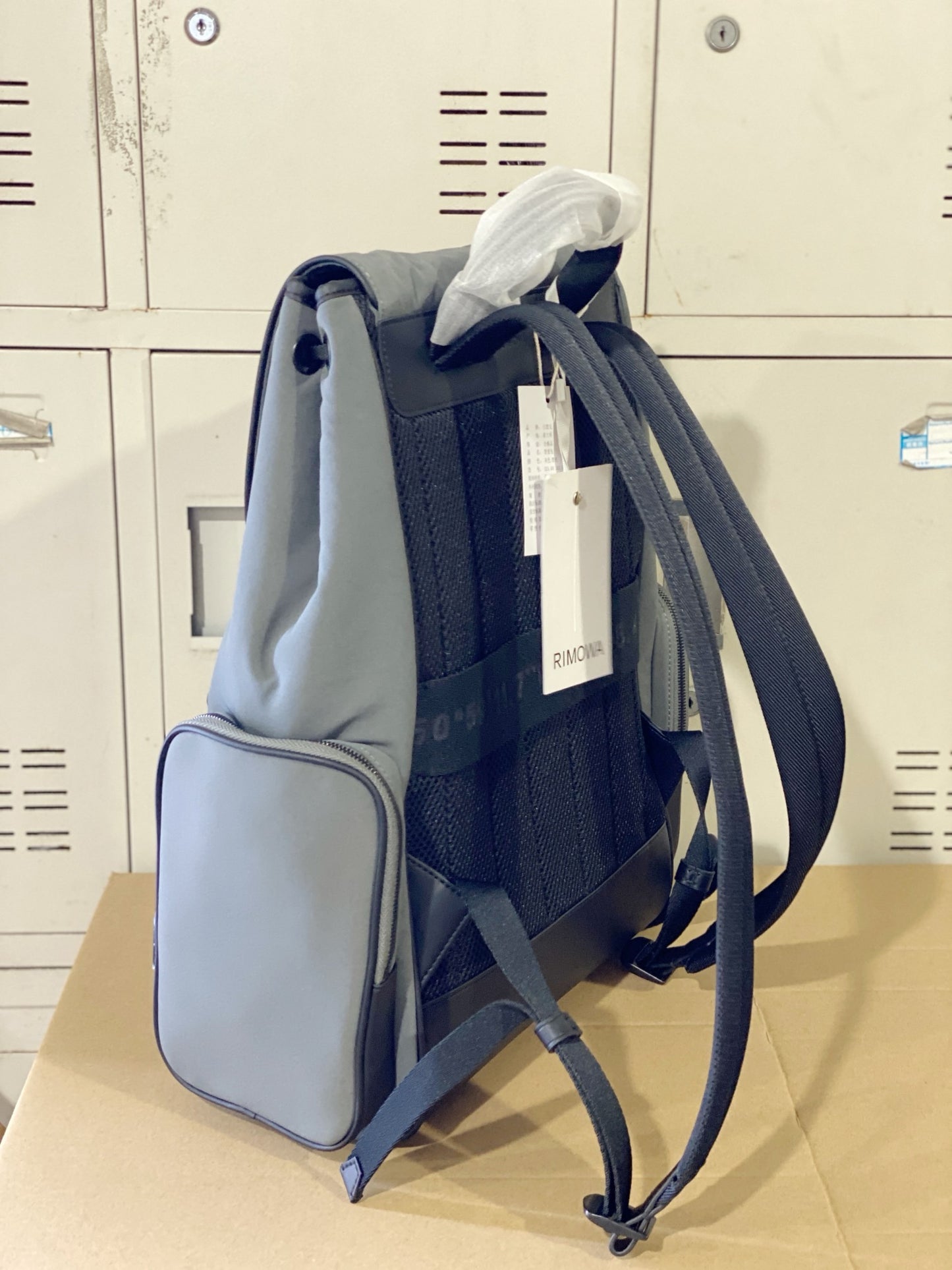 Grey Blue Backpack