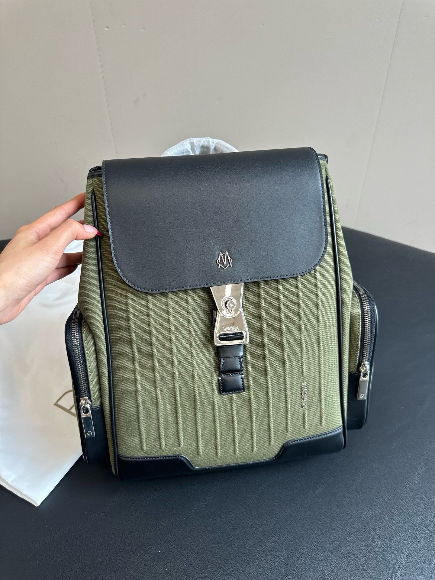 Green and Blue Backpack