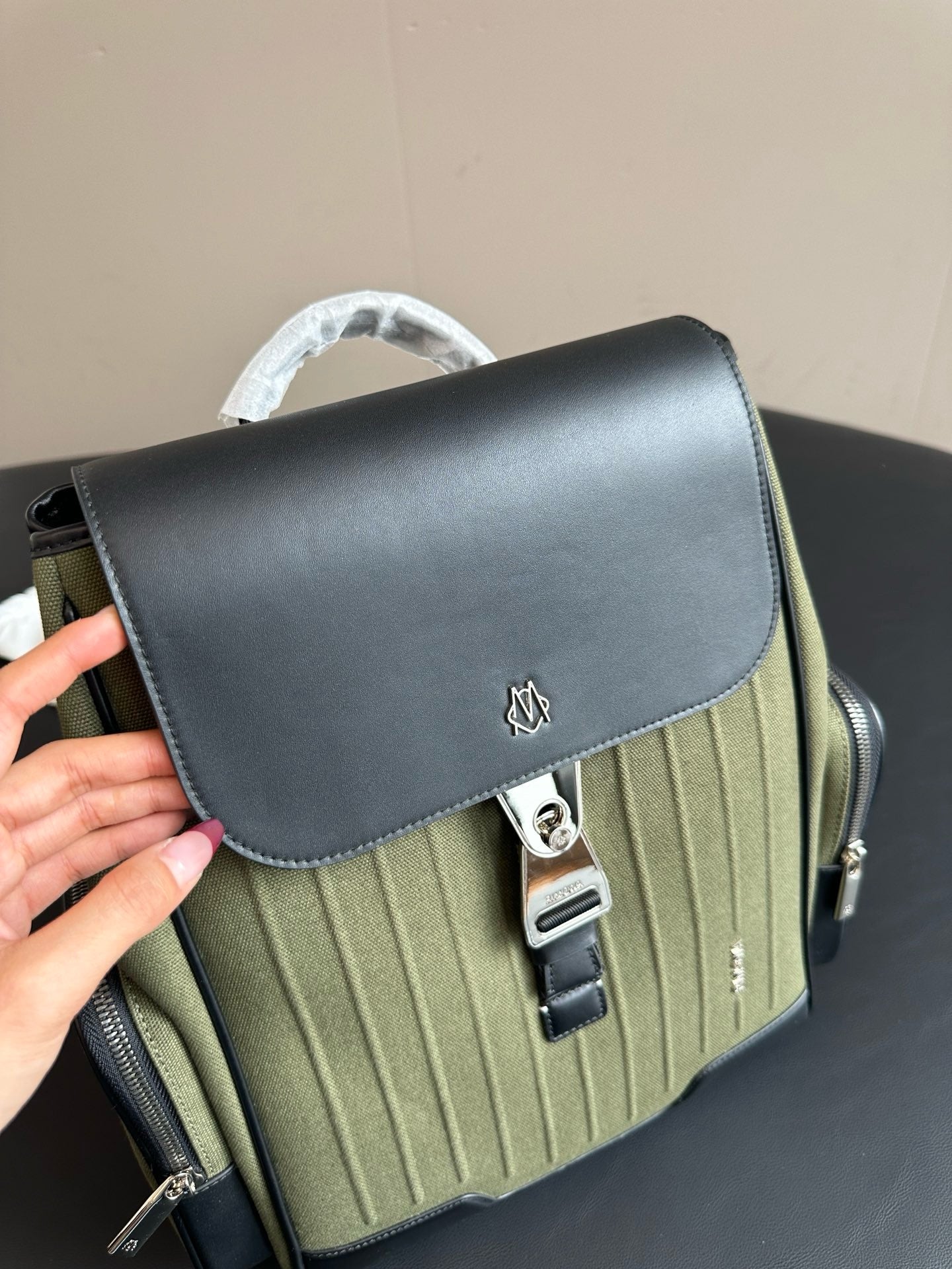 Green and Blue Backpack