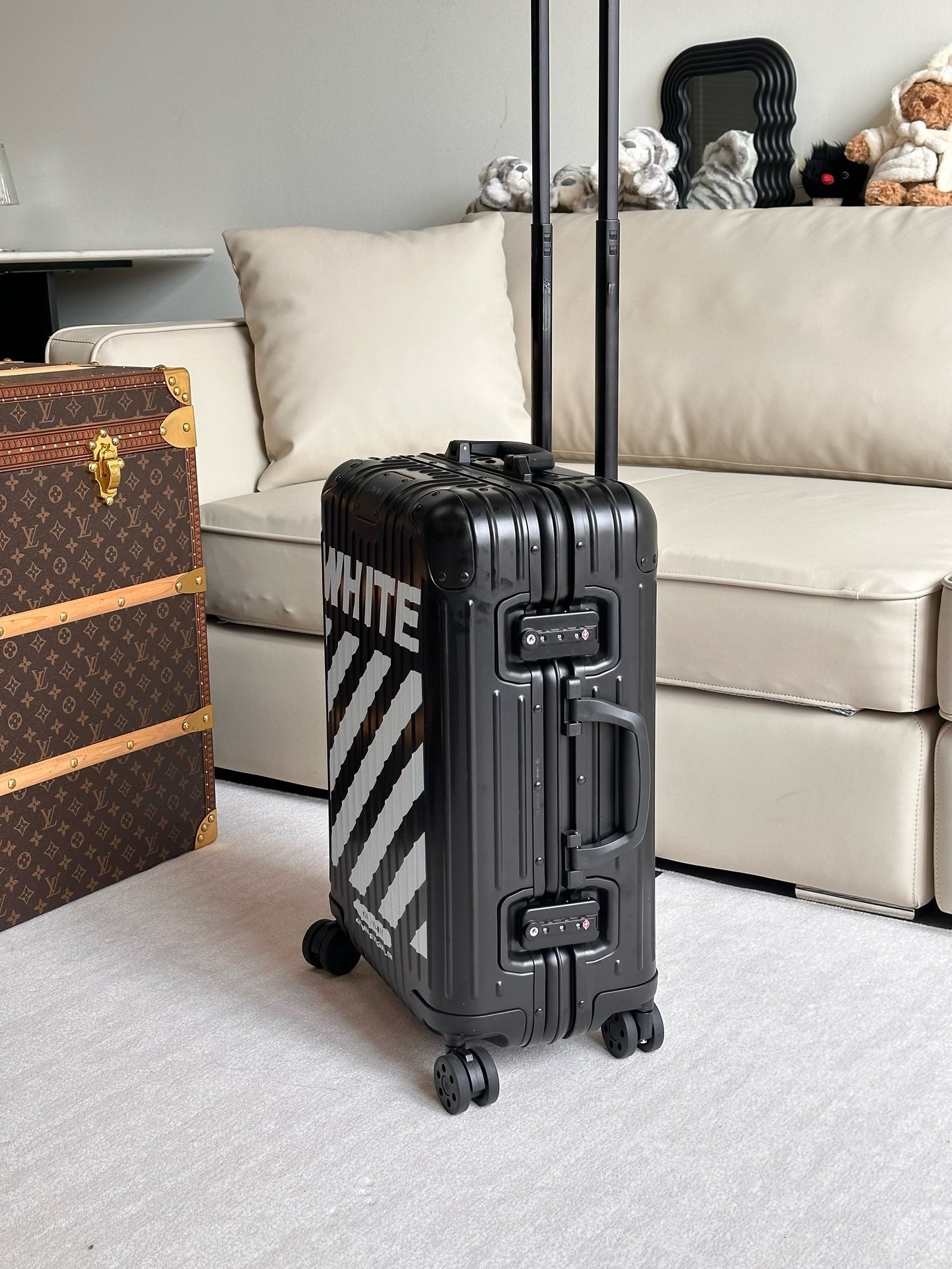 Black and Silver Suitcase